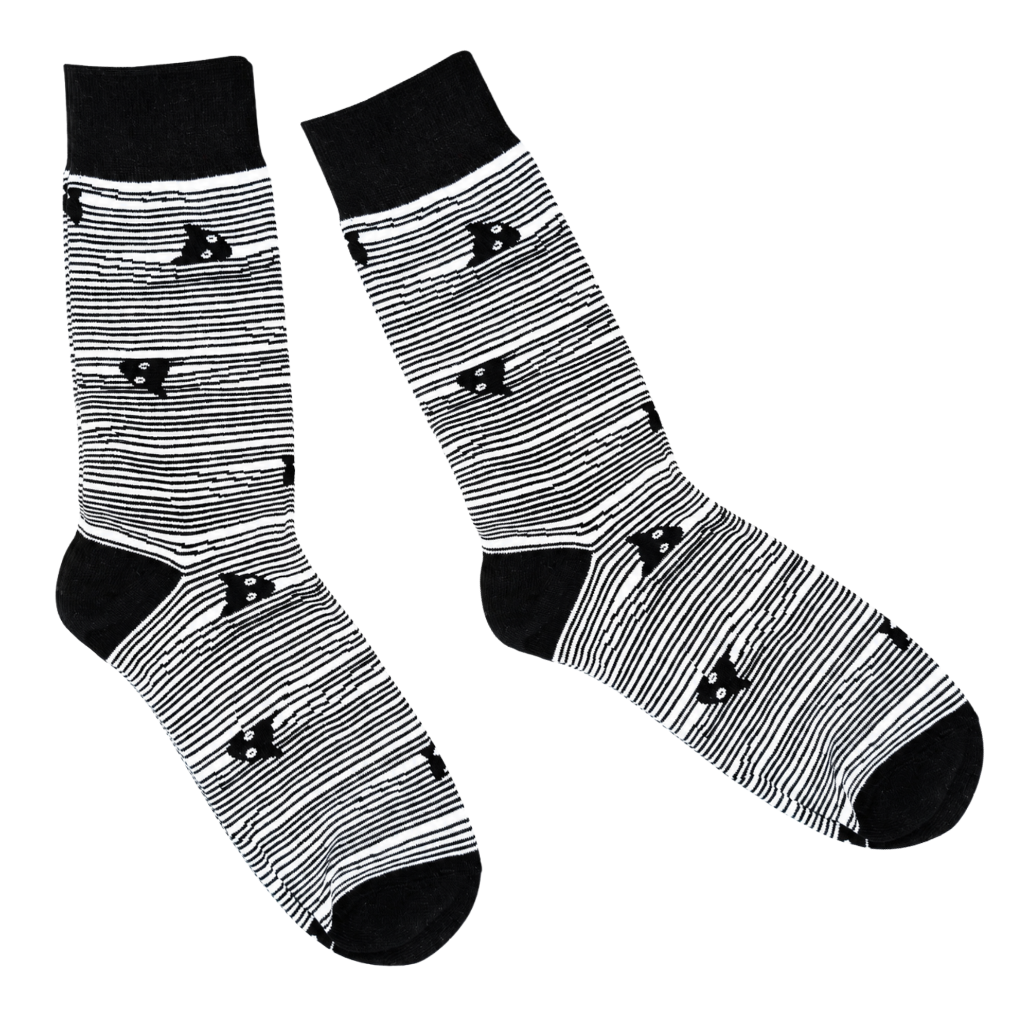 Striped Catastrophe Socks - Sleepy Peach