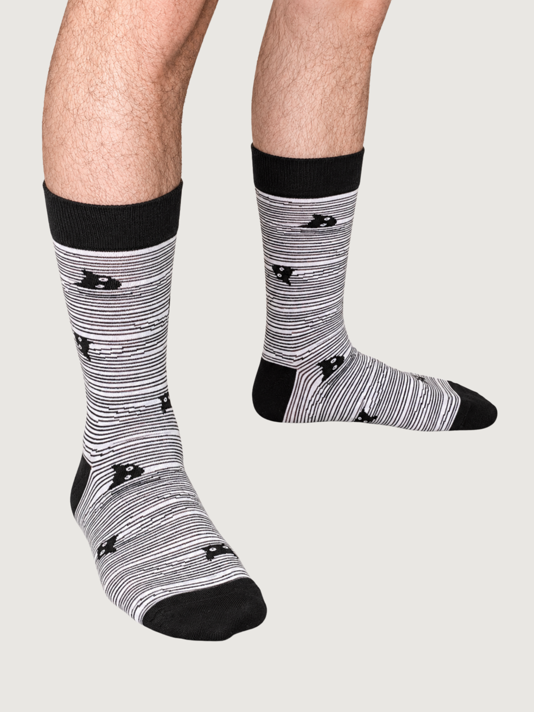 Striped Catastrophe Socks - Sleepy Peach