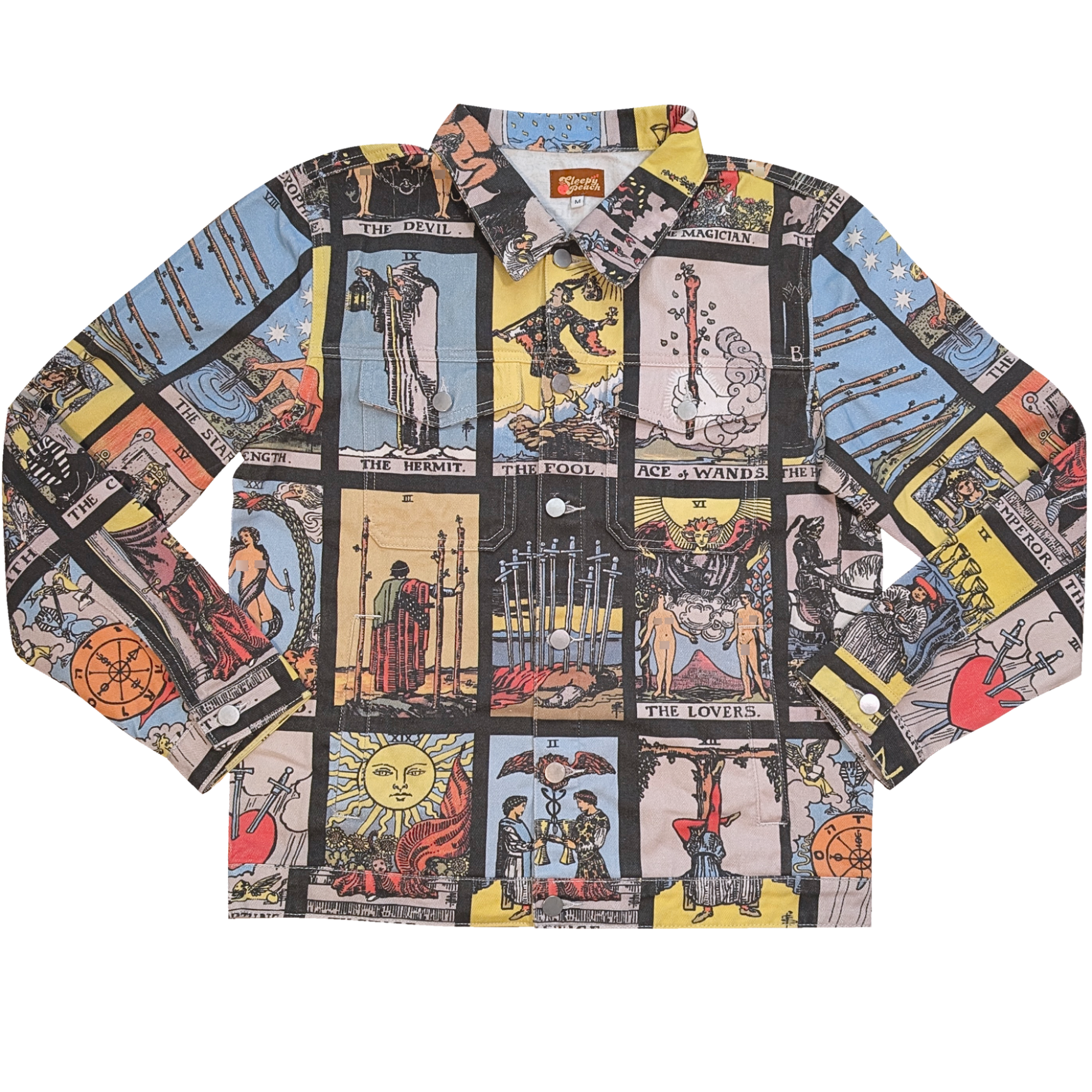 Tarot Card Denim Jacket - Sleepy Peach 234234