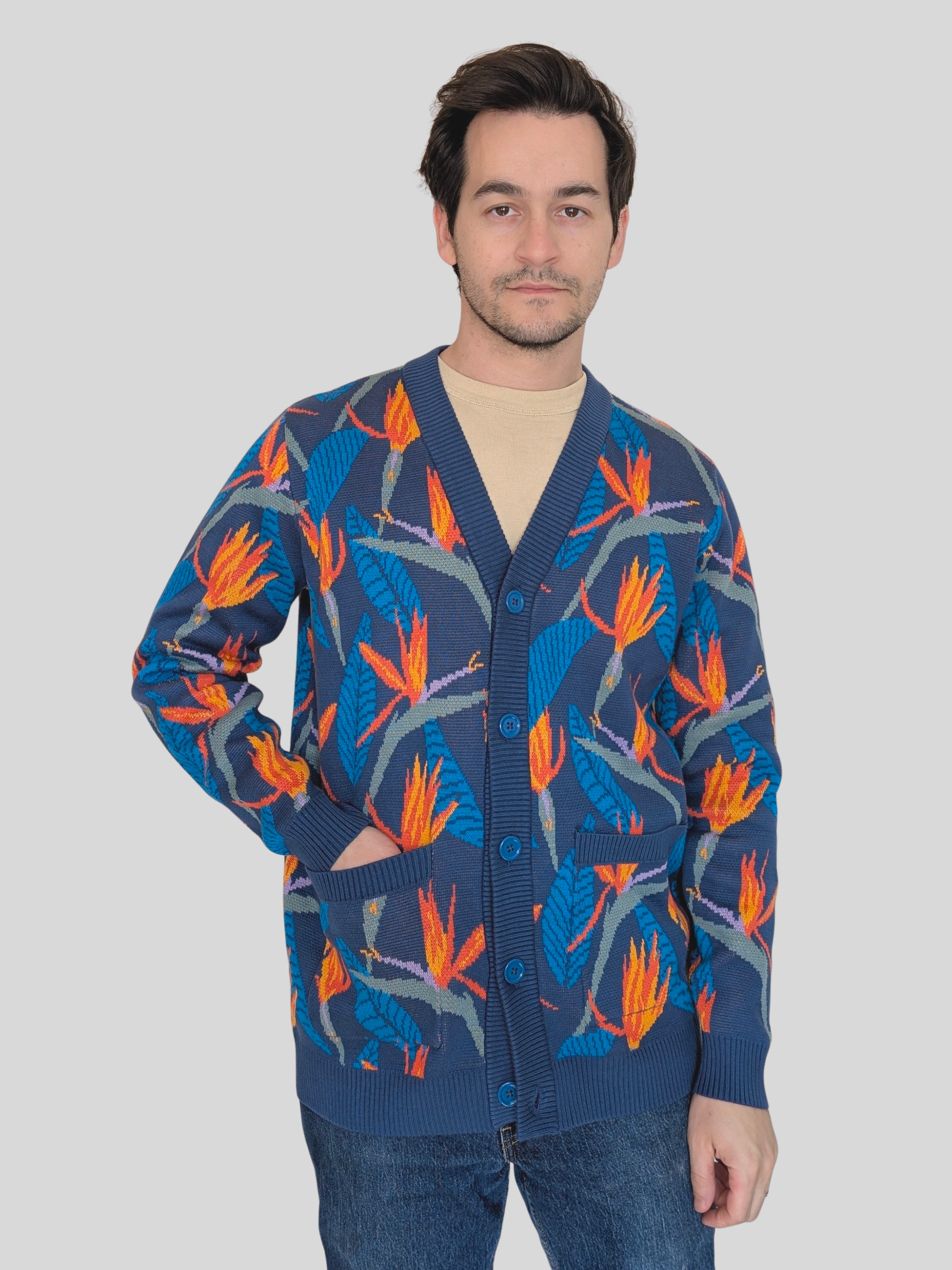 Bird of Paradise Strelitzia Cardigan (FEBRUARY PREORDER)