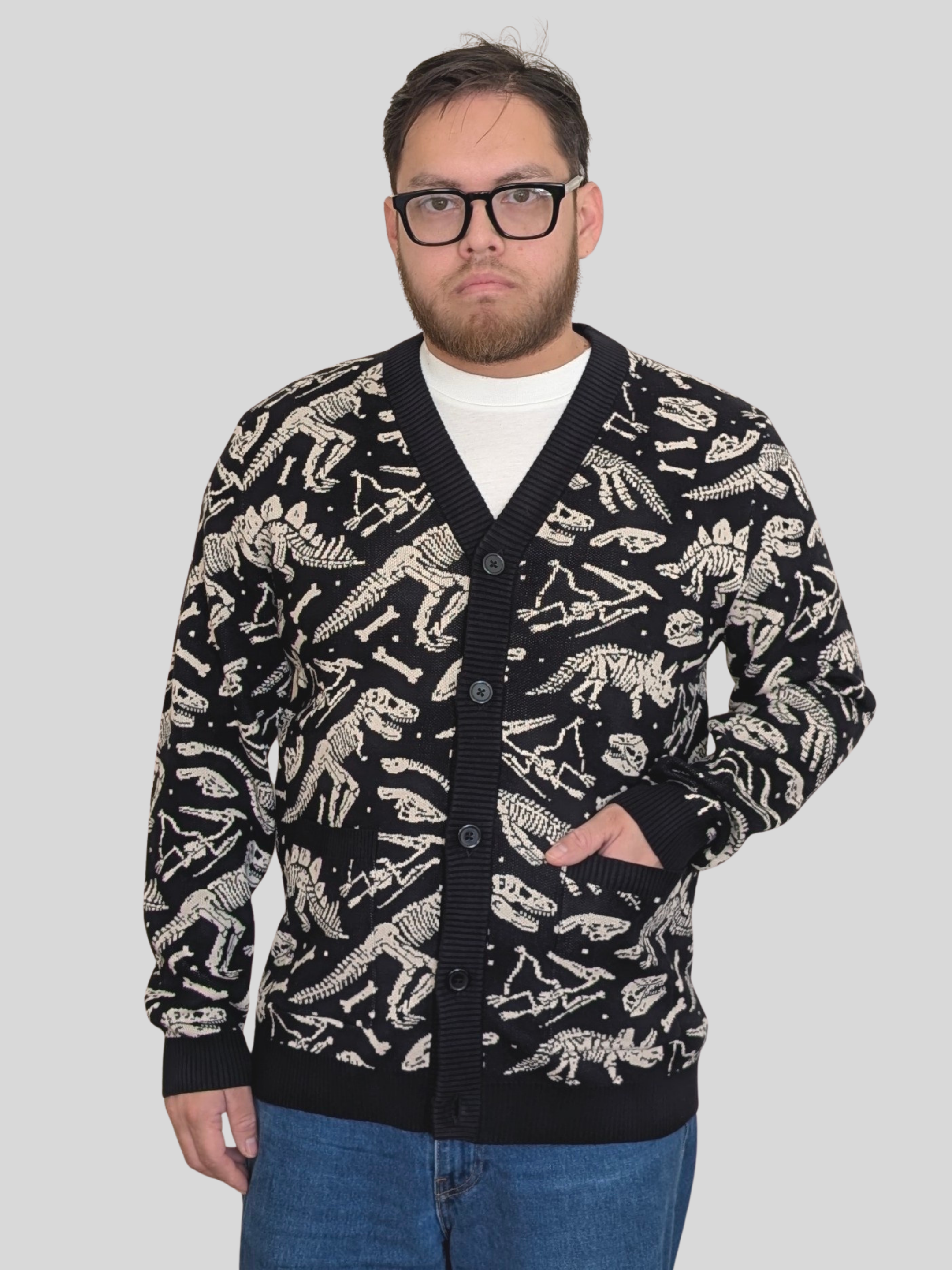 Dinosaur Fossil Cardigan