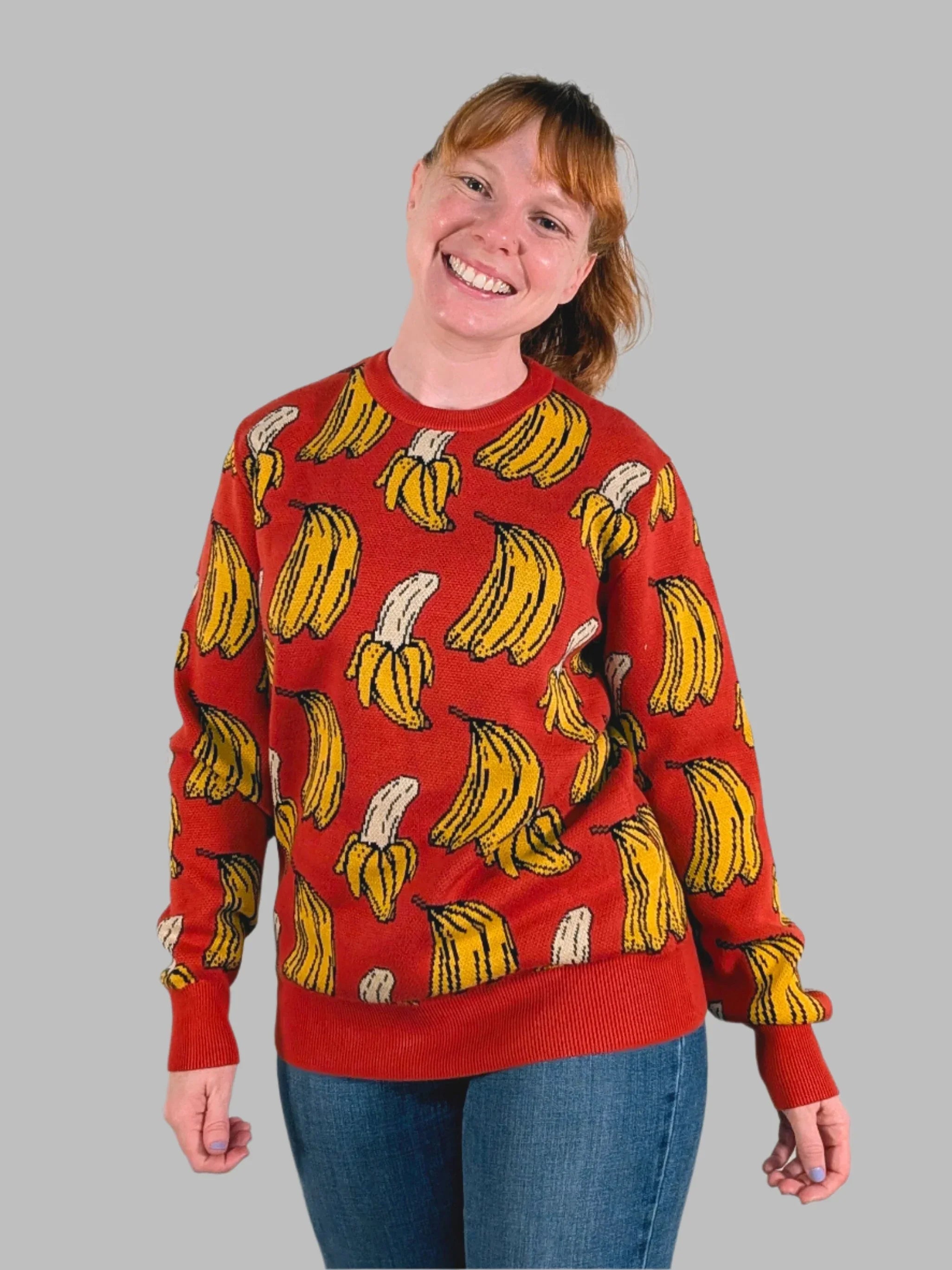 Fab Banana Sweater - Sleepy Peach