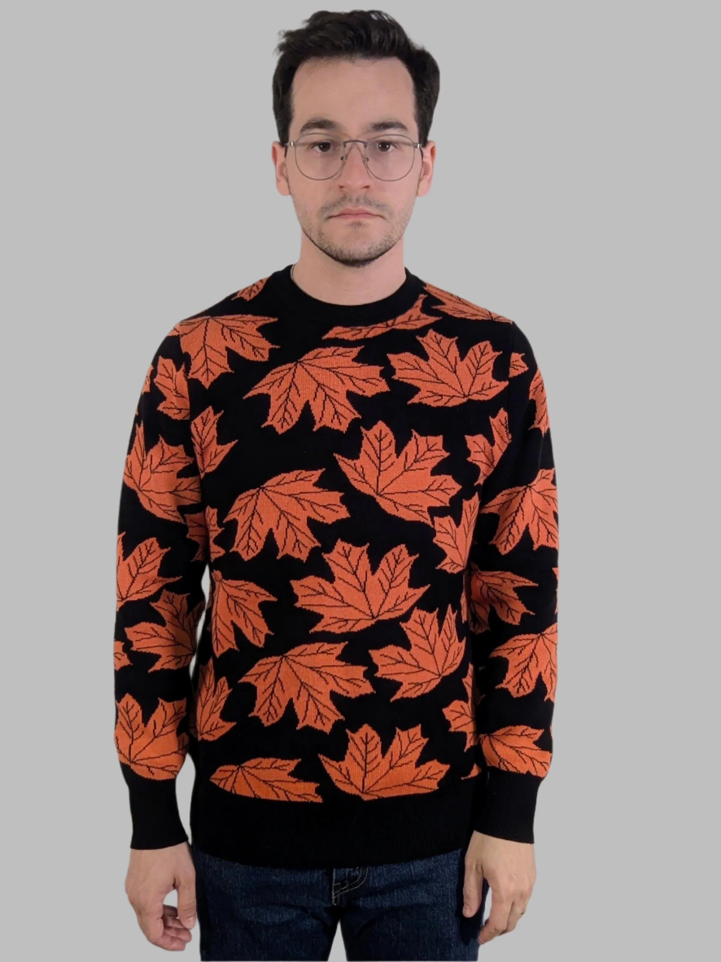 Reversible Maple Leaf Sweater - Sleepy Peach