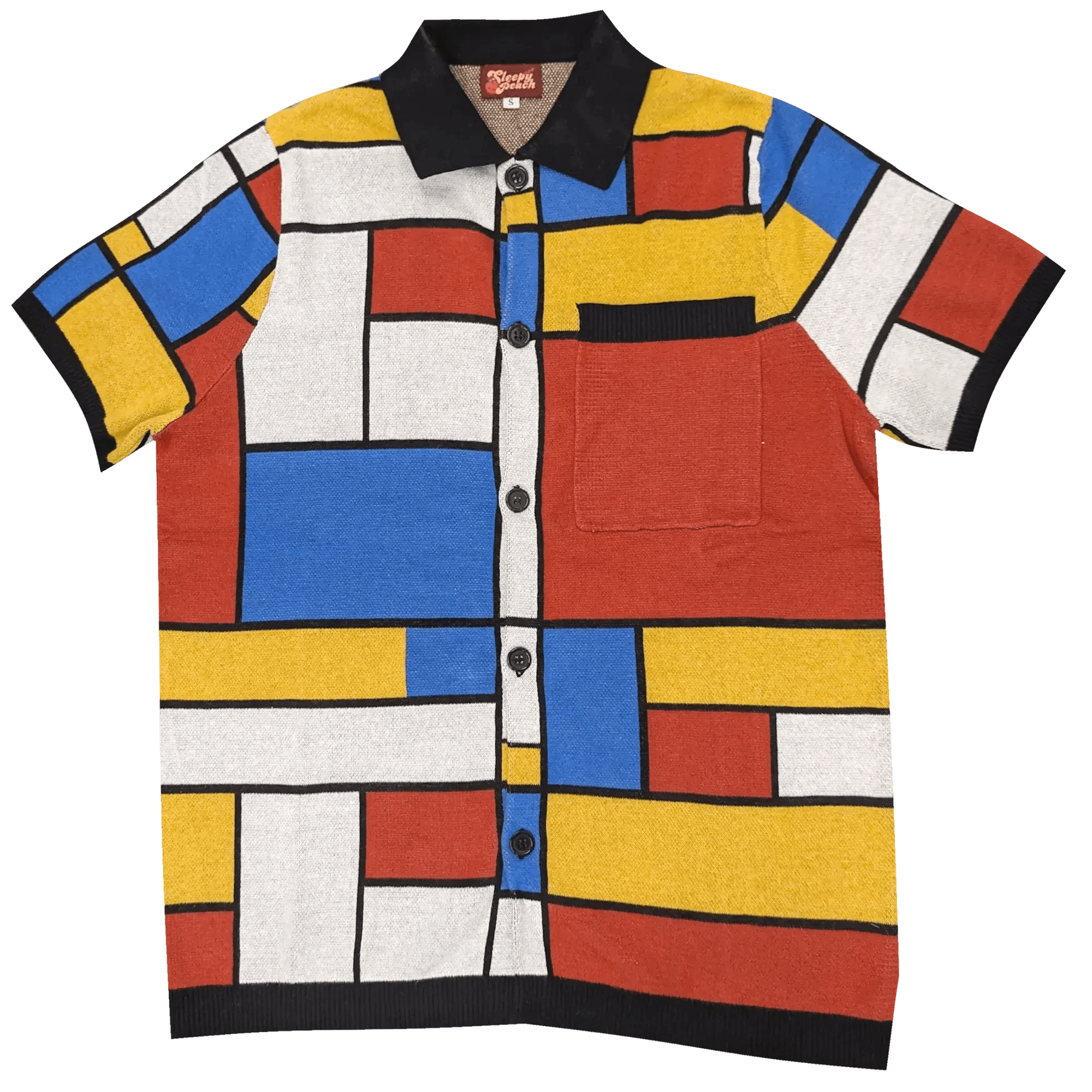 De Stijl Button Up - Sleepy Peach