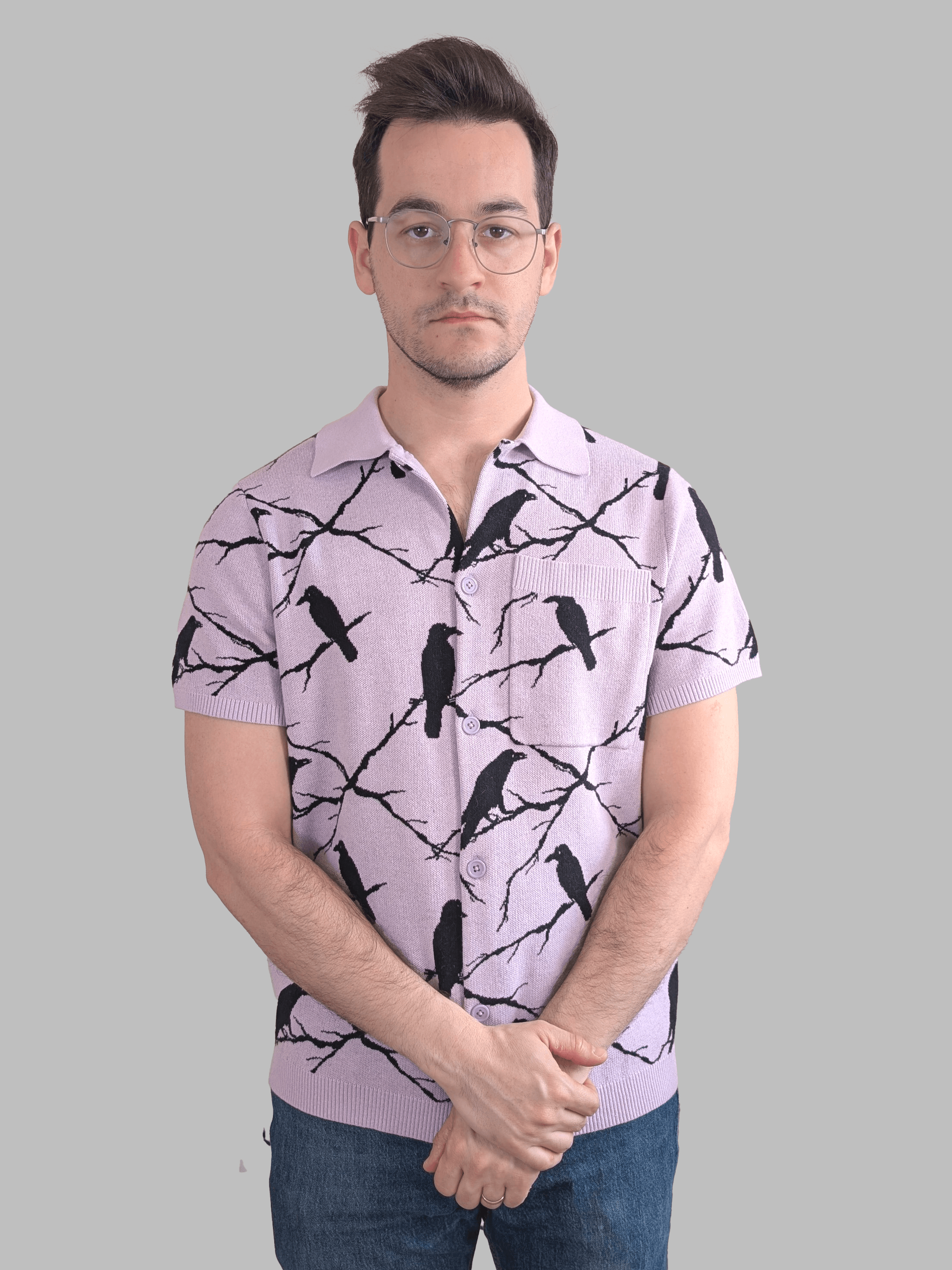 Big Crow Button Up - Sleepy Peach