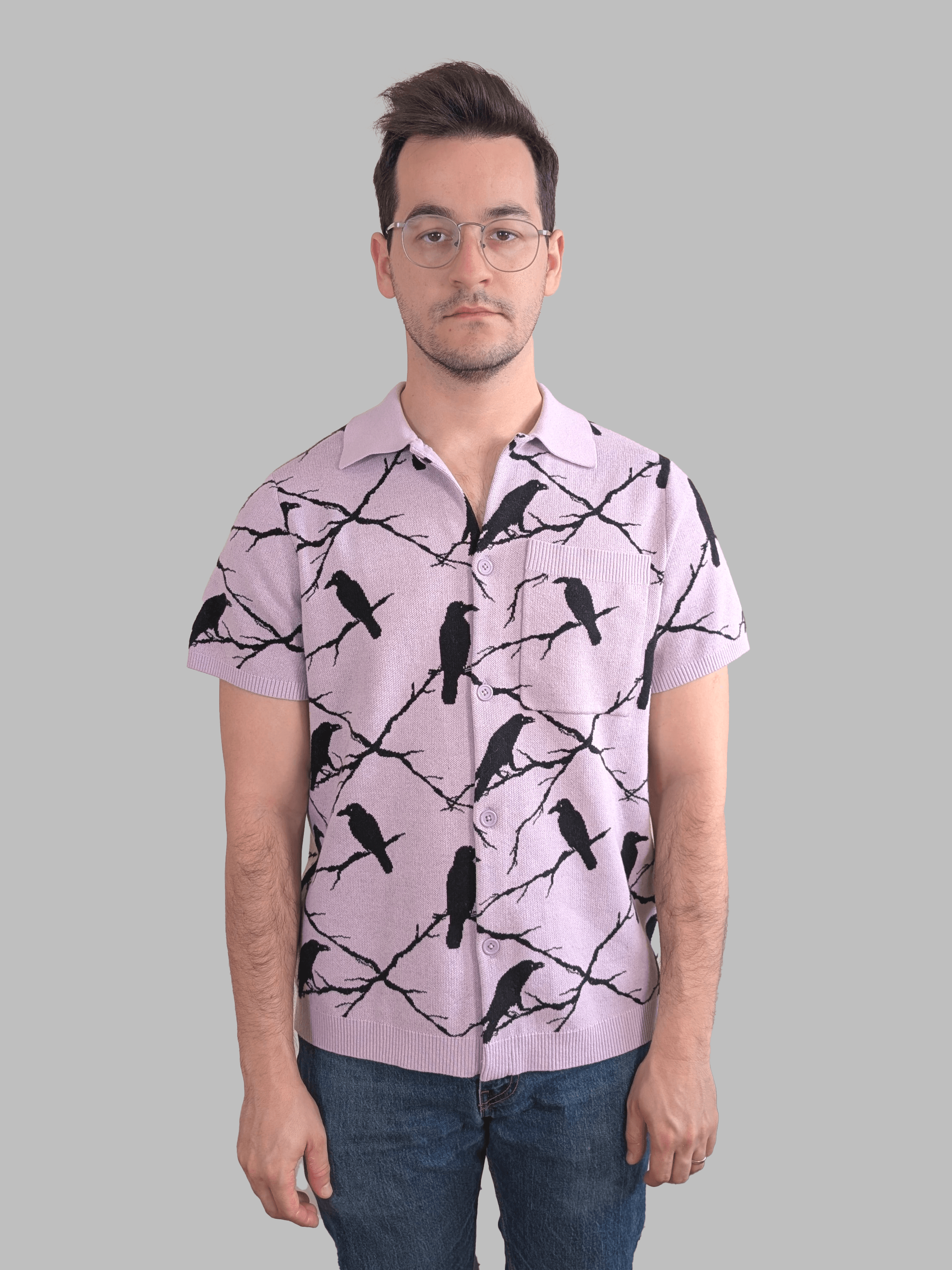 Big Crow Button Up - Sleepy Peach