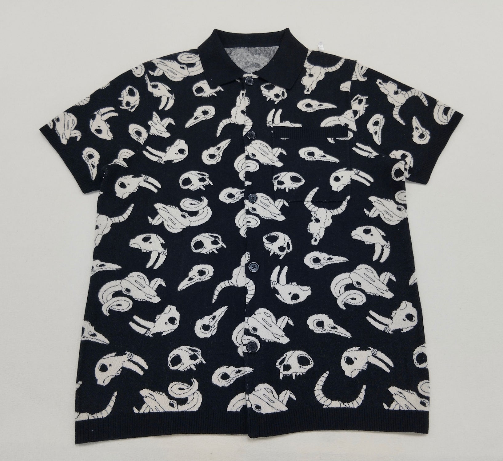 Animal Skulls Button Up - Sleepy Peach