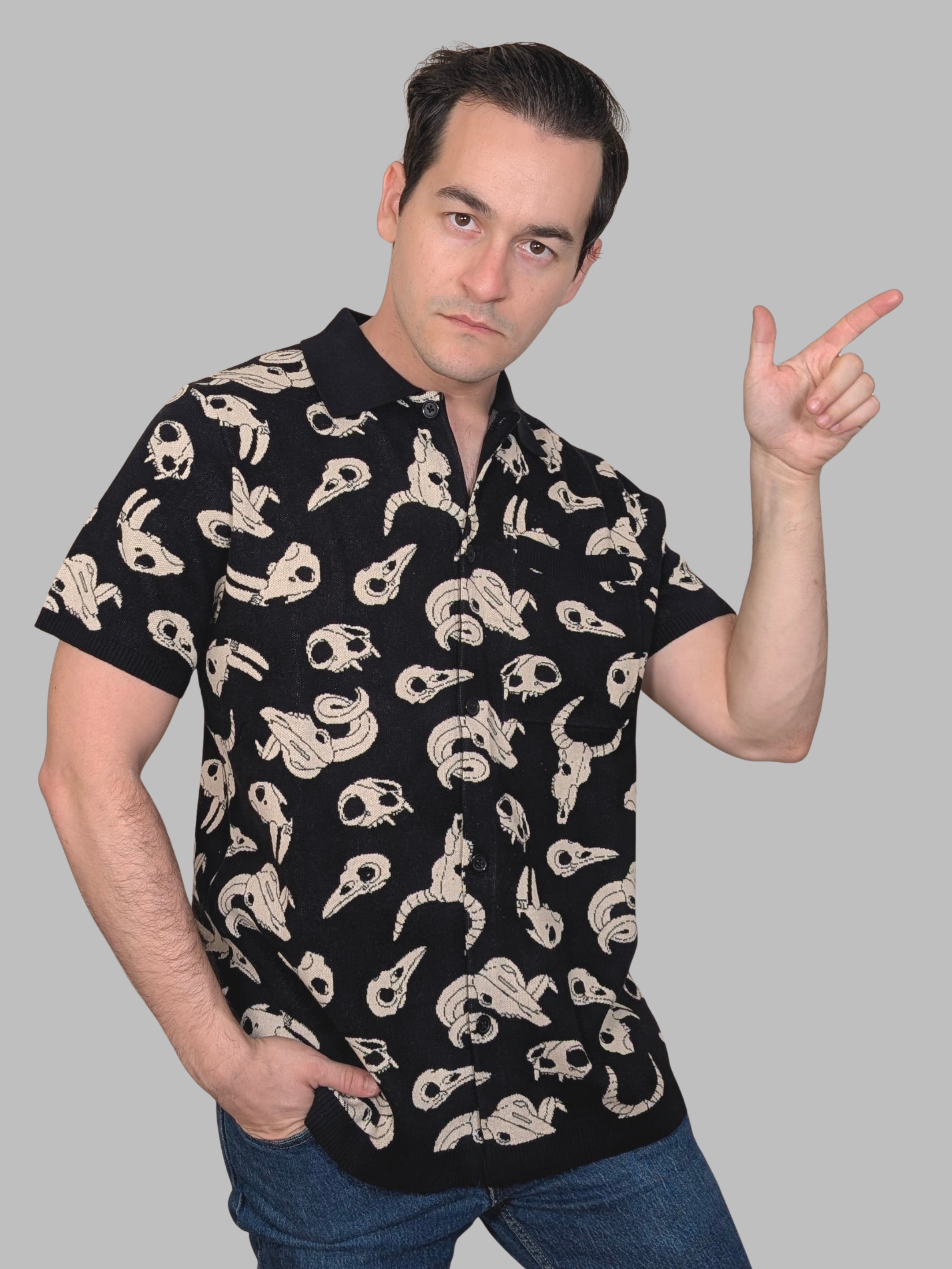 Animal_Skulls_Button_Up_-_Sleepy_Peach