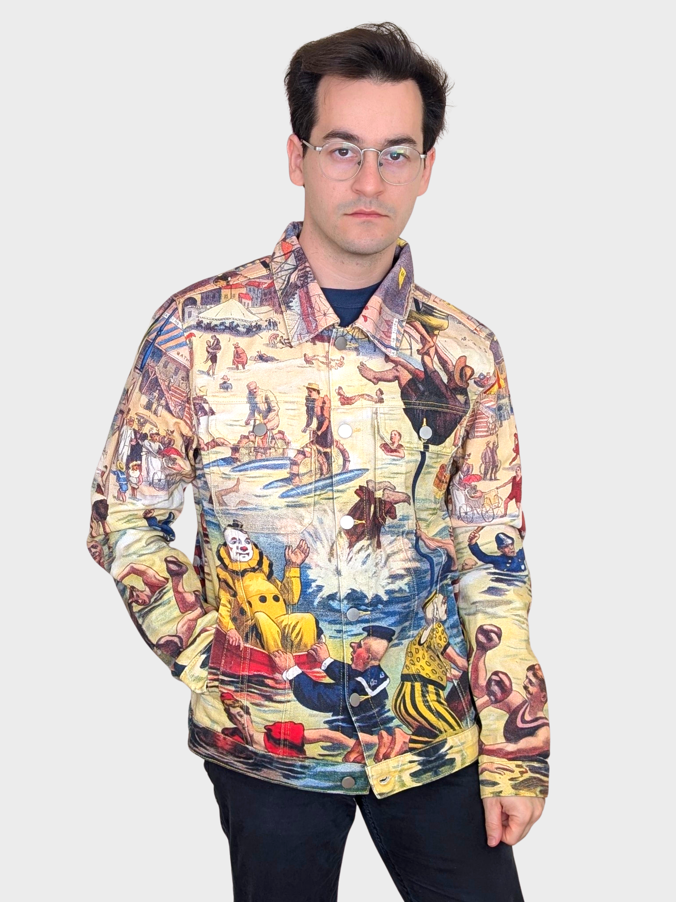 Sleepy Peach - Bathing Clown Denim Jacket