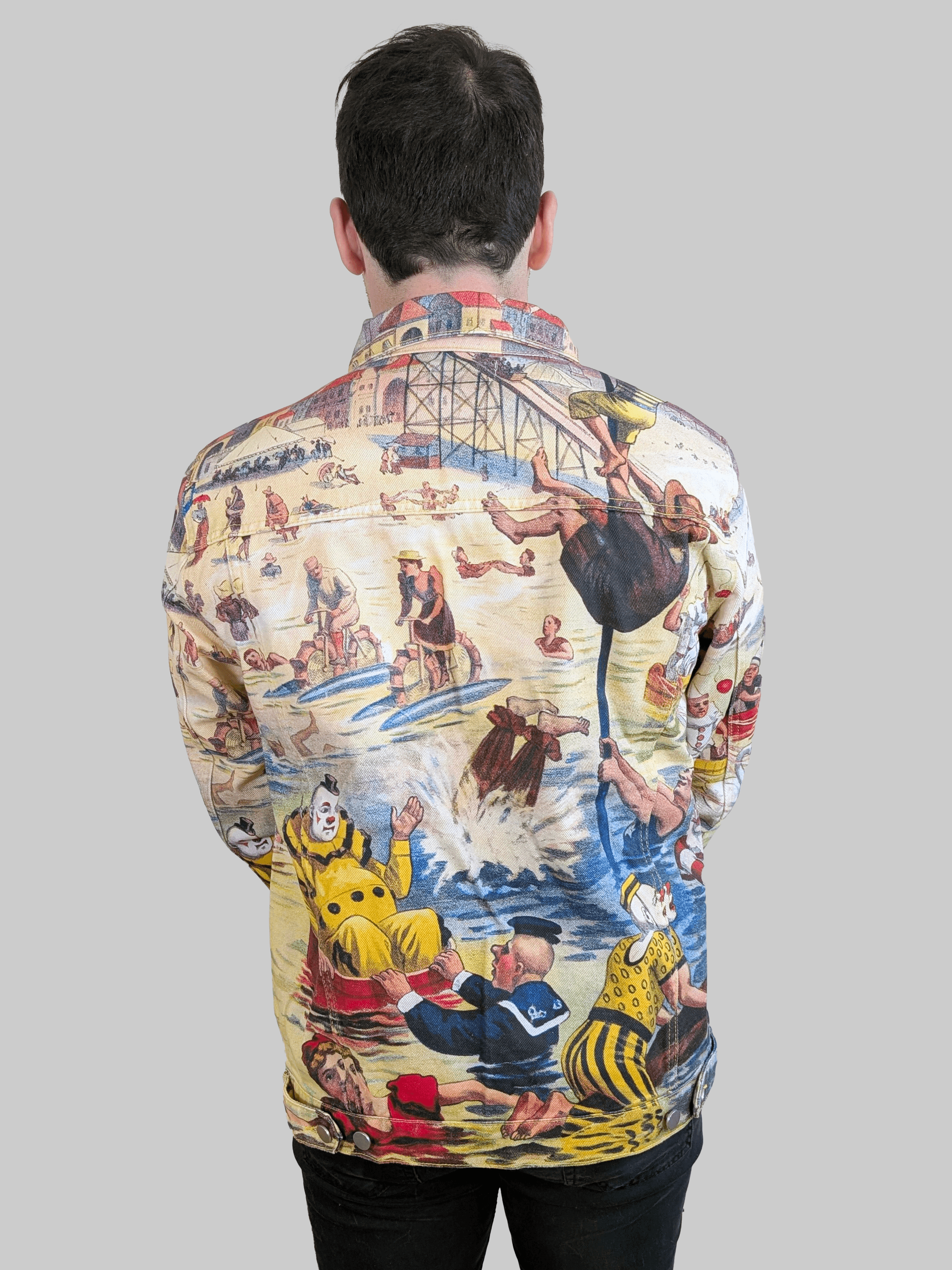 Bathing Clown Denim Jacket - Sleepy Peach