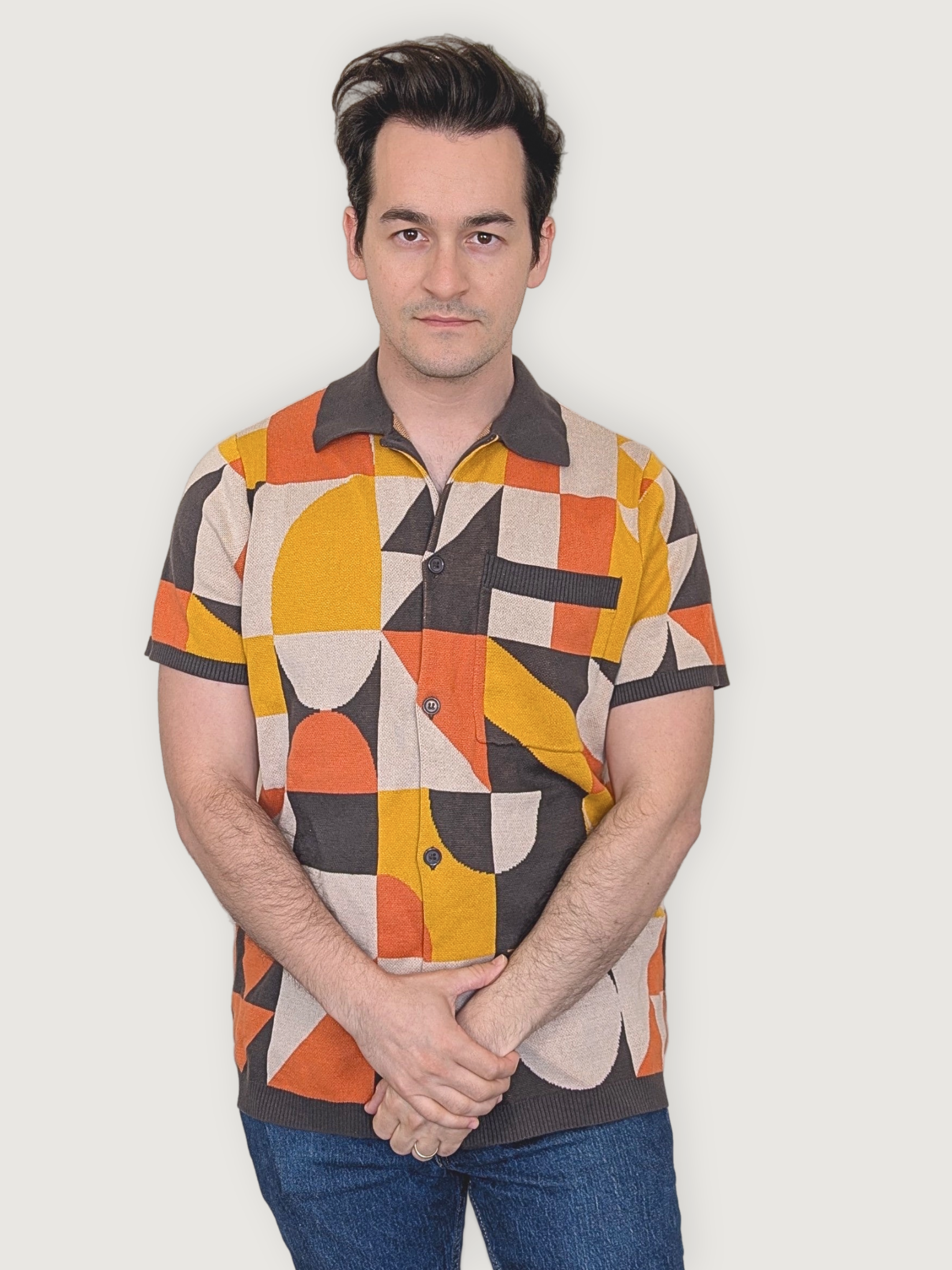 Bauhaus Button Up - Sleepy Peach 2982