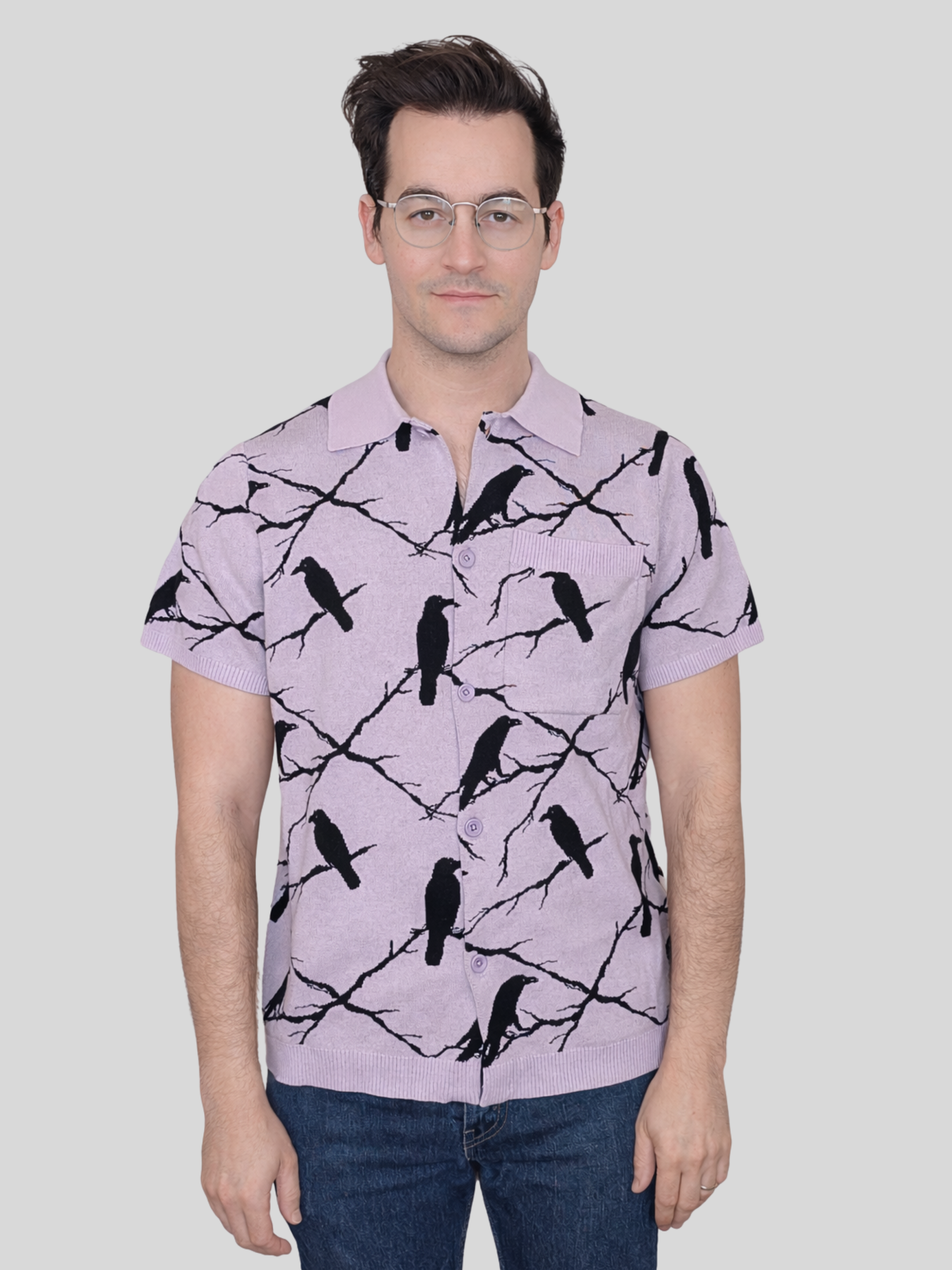 Big Crow Button Up - Sleepy Peach