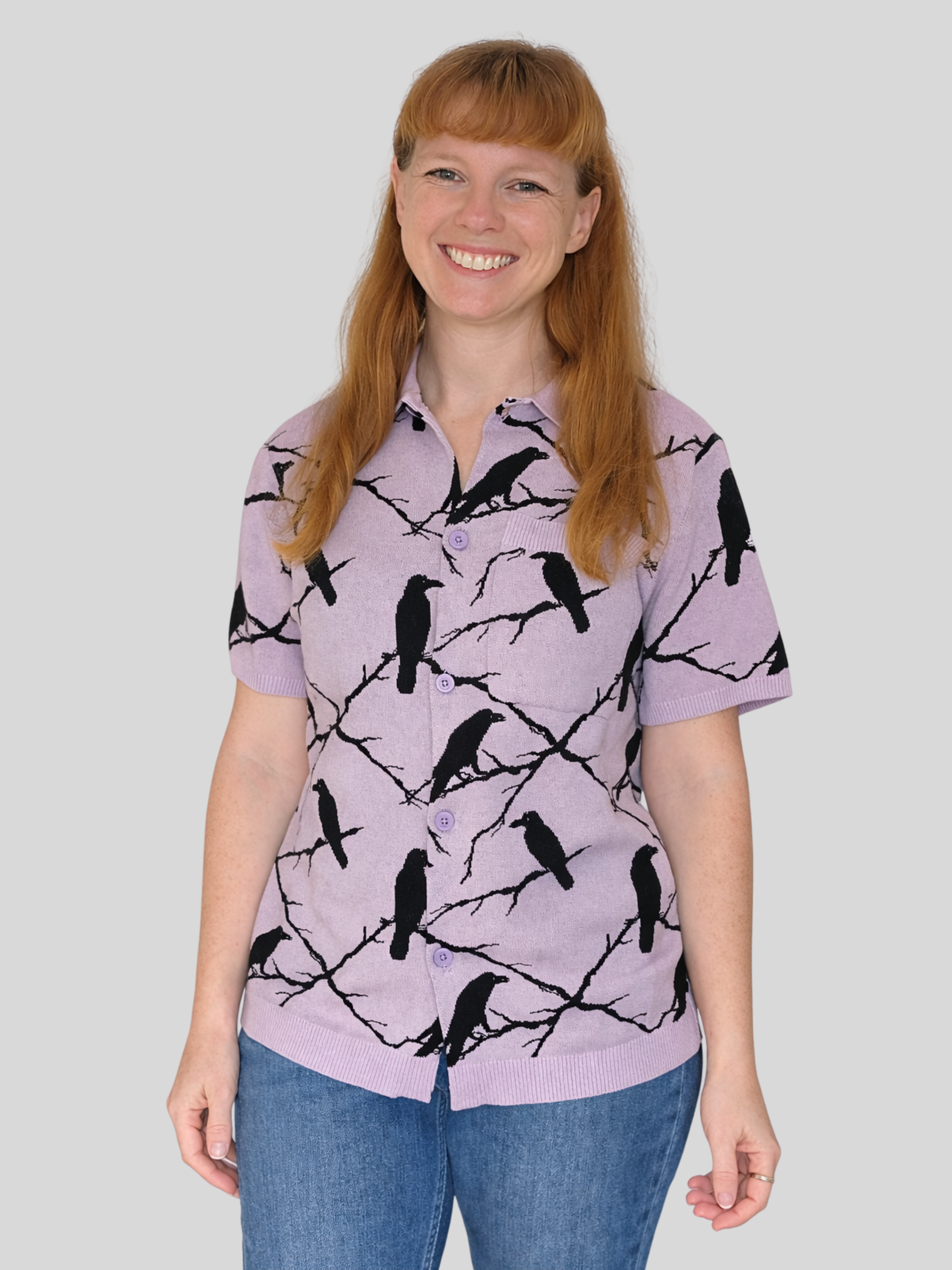 Big Crow Button Up - Sleepy Peach