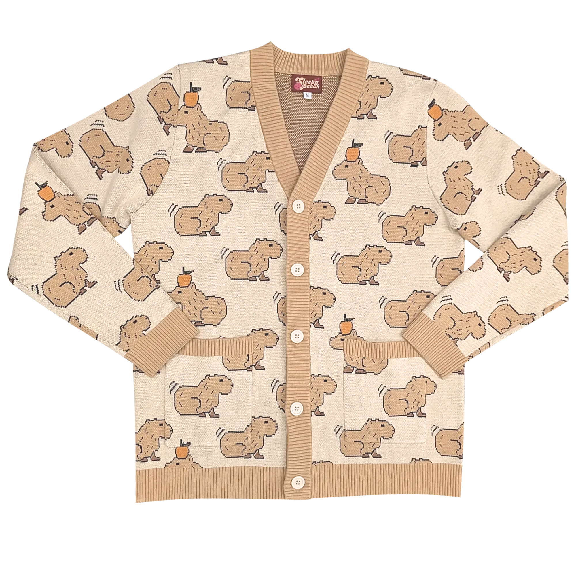 Capybara Cardigan - Sleepy Peach 14