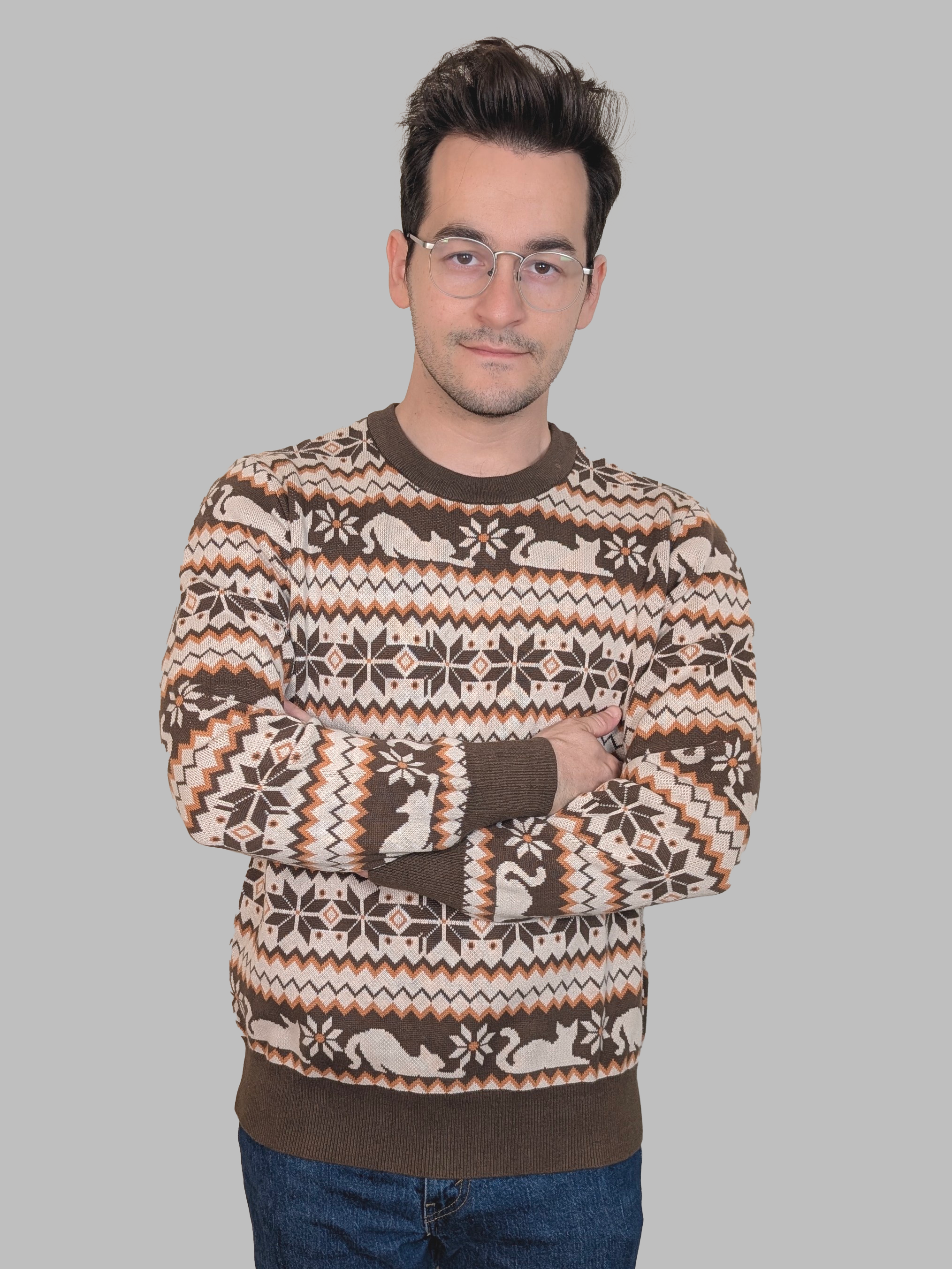Cat Nap Sweater - Sleepy Peach
