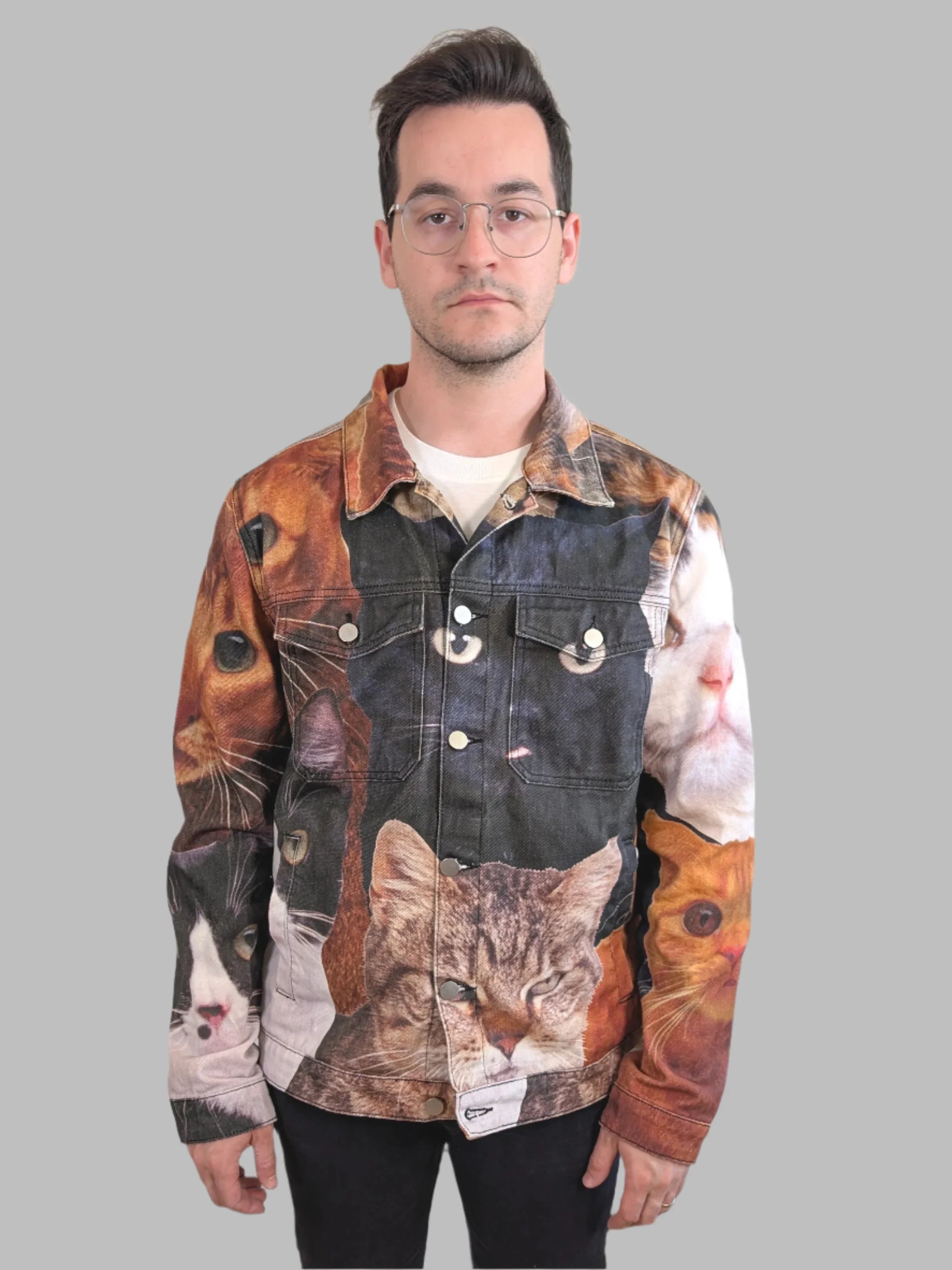 Cat Wrangler Denim Jacket - Sleepy Peach