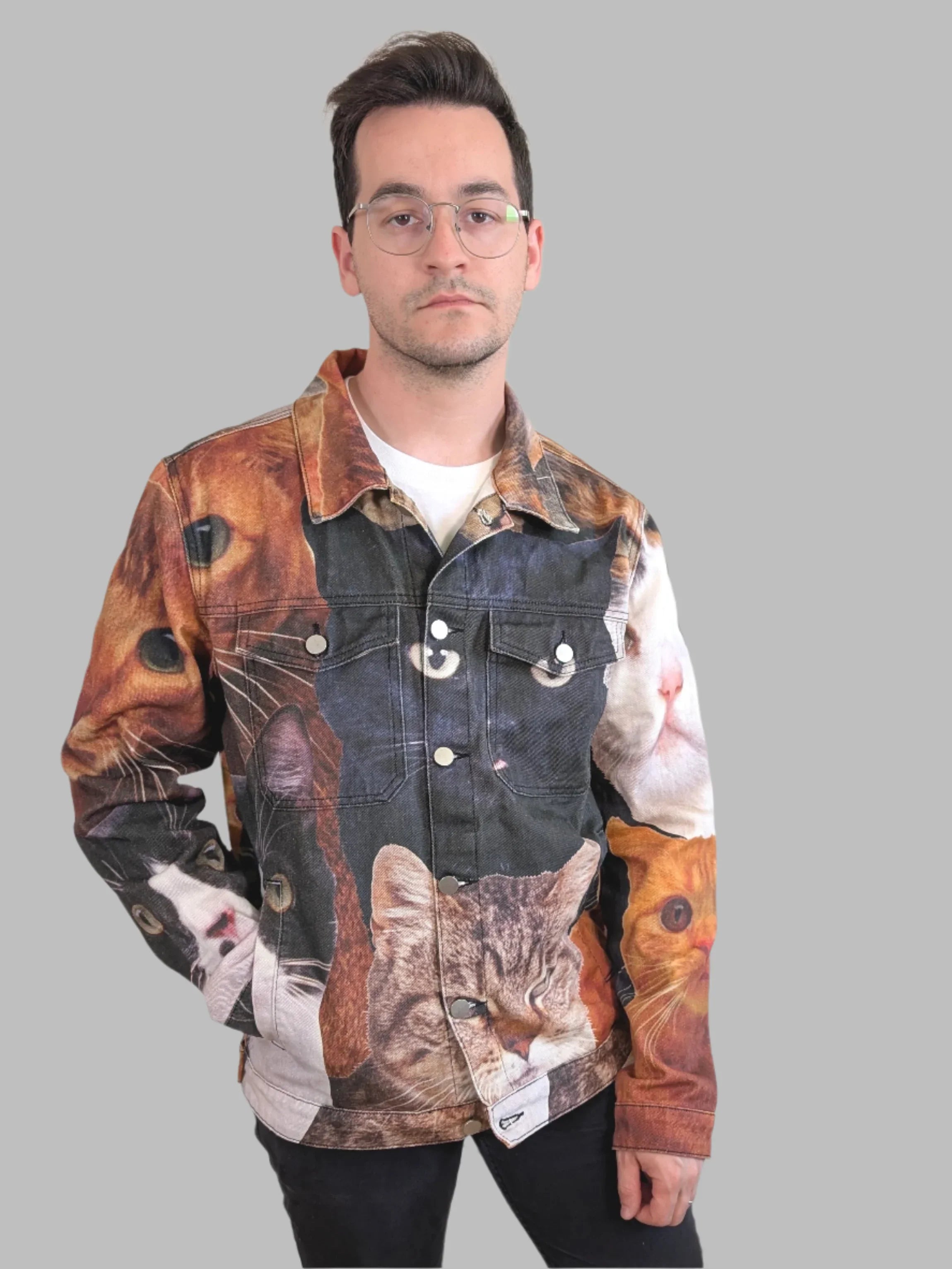 Cat Wrangler Denim Jacket - Sleepy Peach