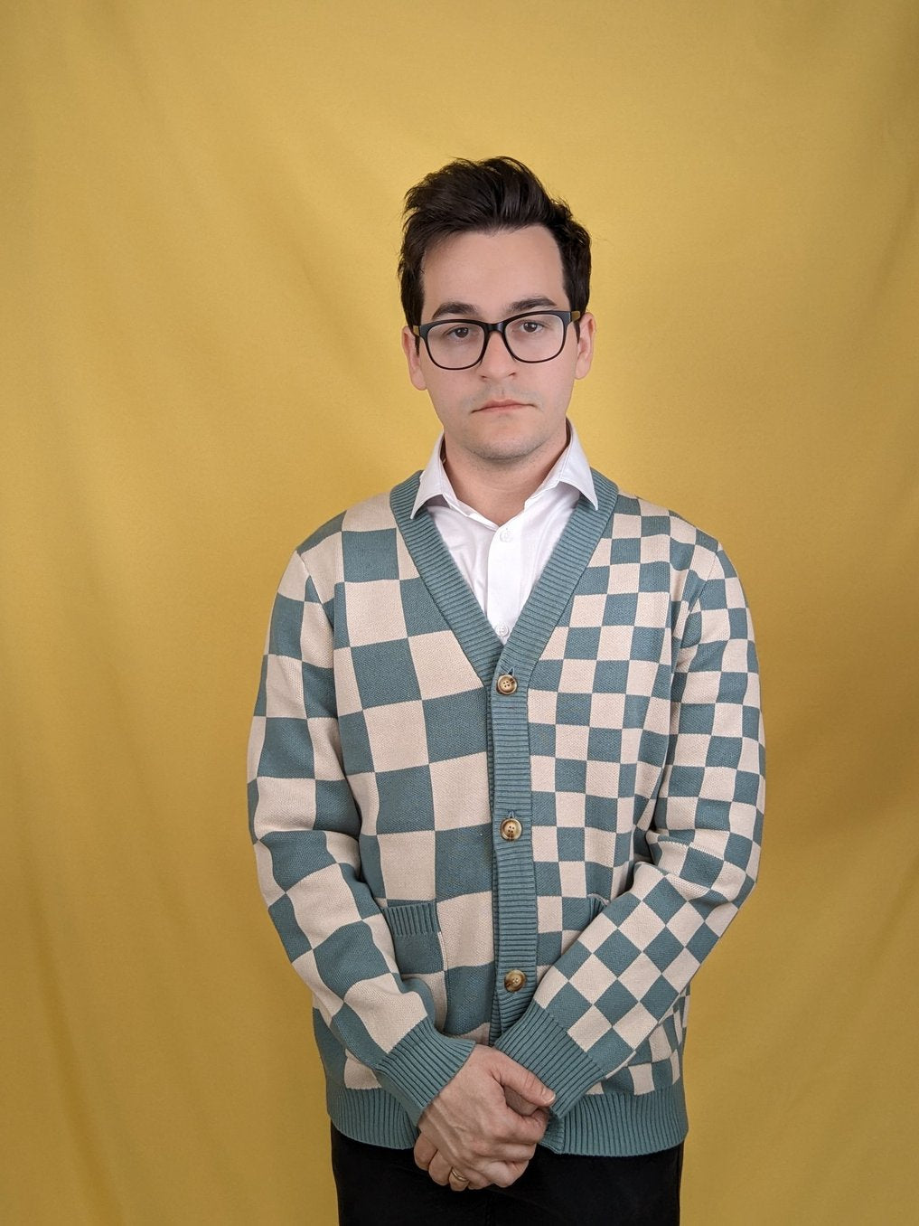 Dark Matcha Cardigan - Sleepy Peach