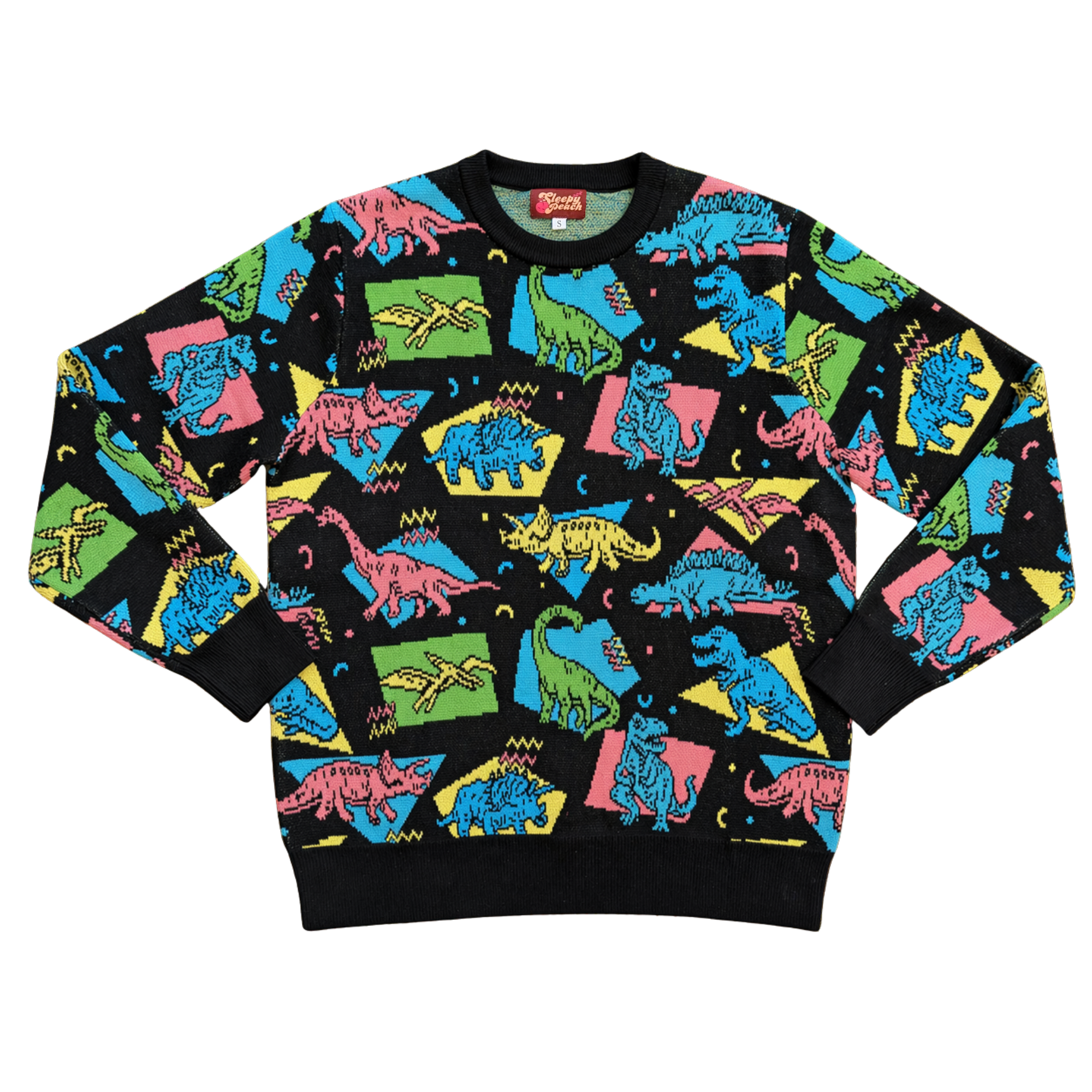 Dino Party Sweater - Sleepy Peach 411