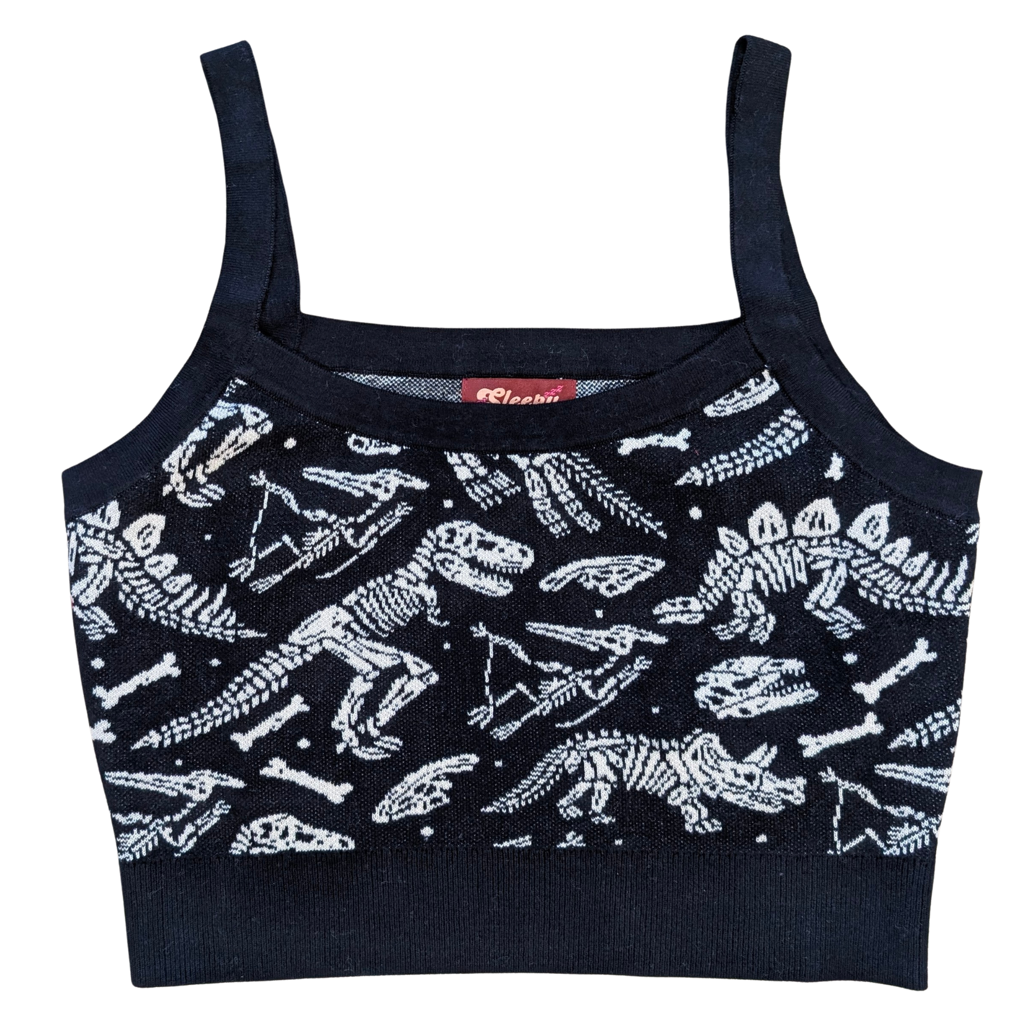Dinosaur Fossil Crop Top - Sleepy Peach 282