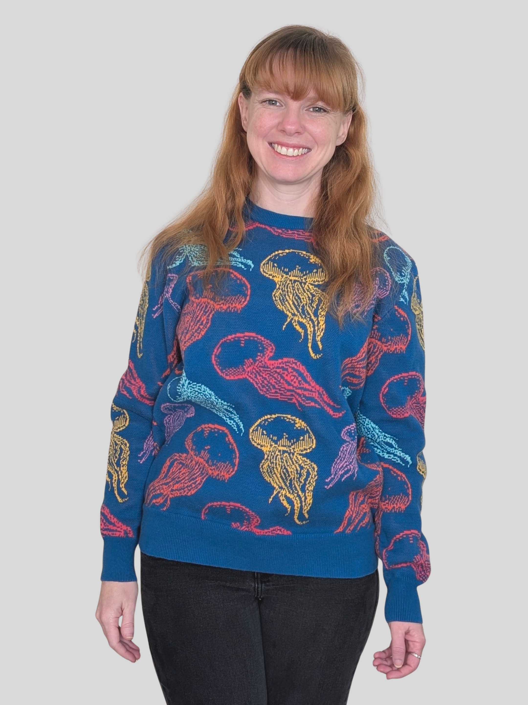 Electric Jellyfish Sweater - Sleepy Peach