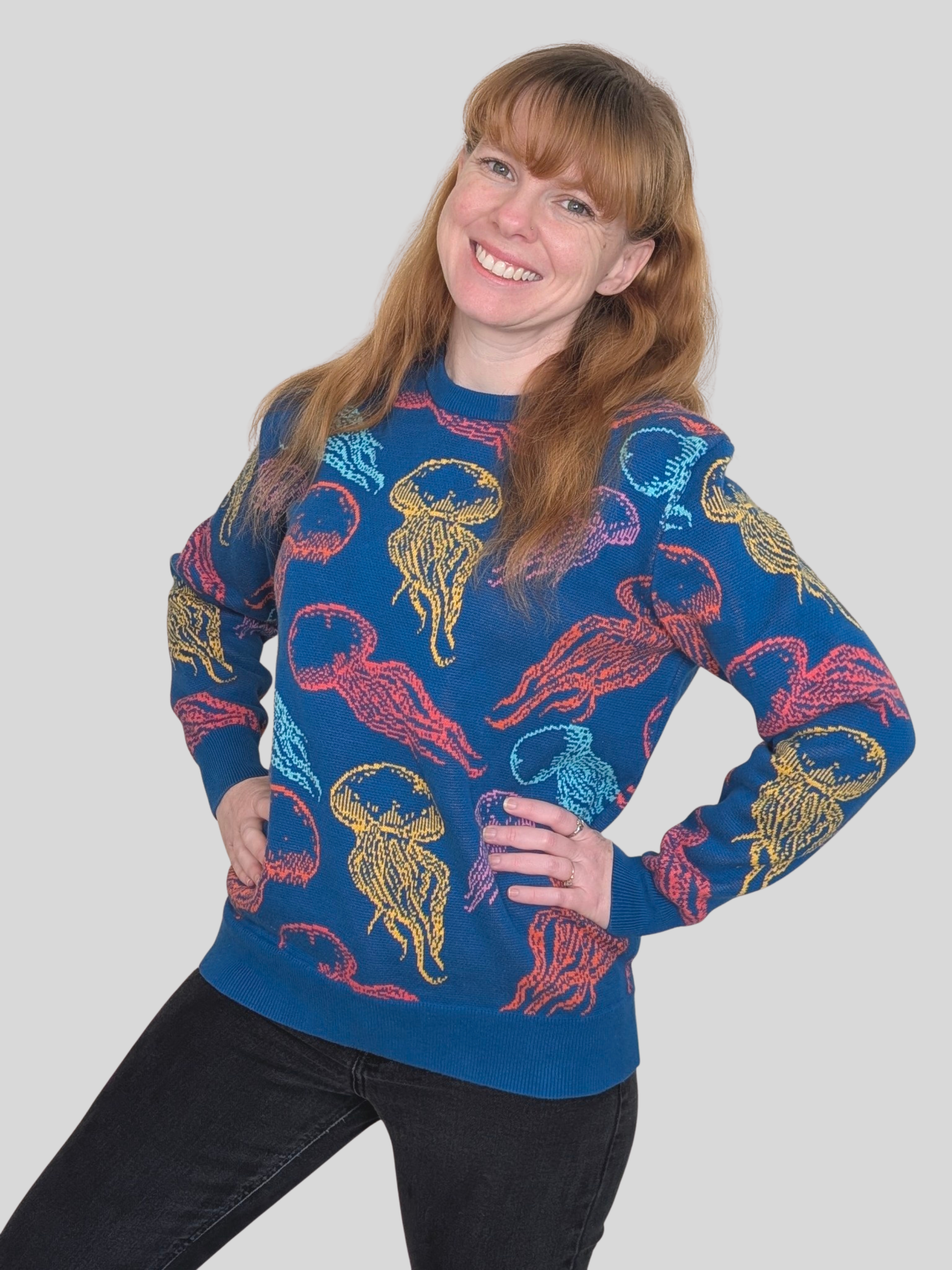 Electric Jellyfish Sweater - Sleepy Peach