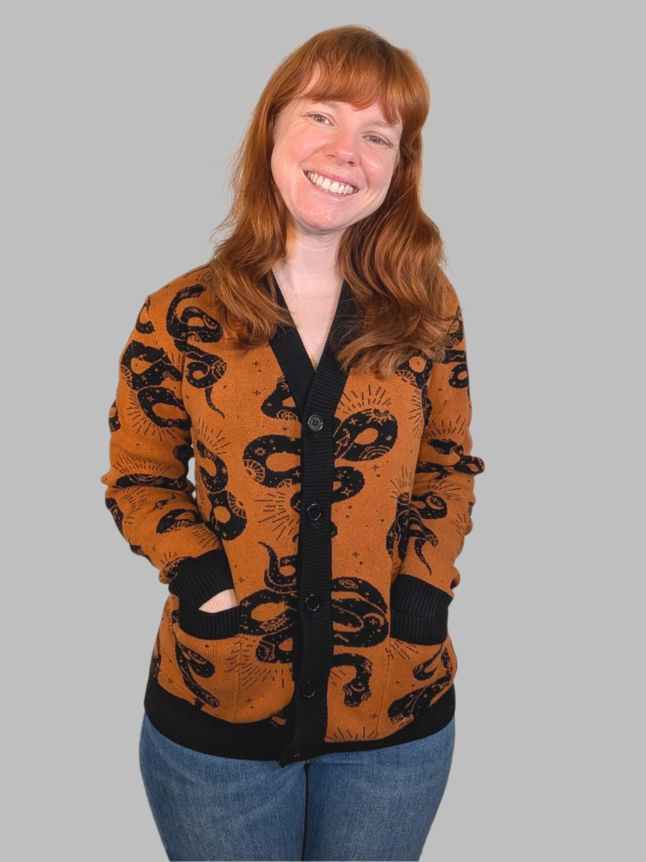 Esoteric Snake Cardigan - Sleepy Peach