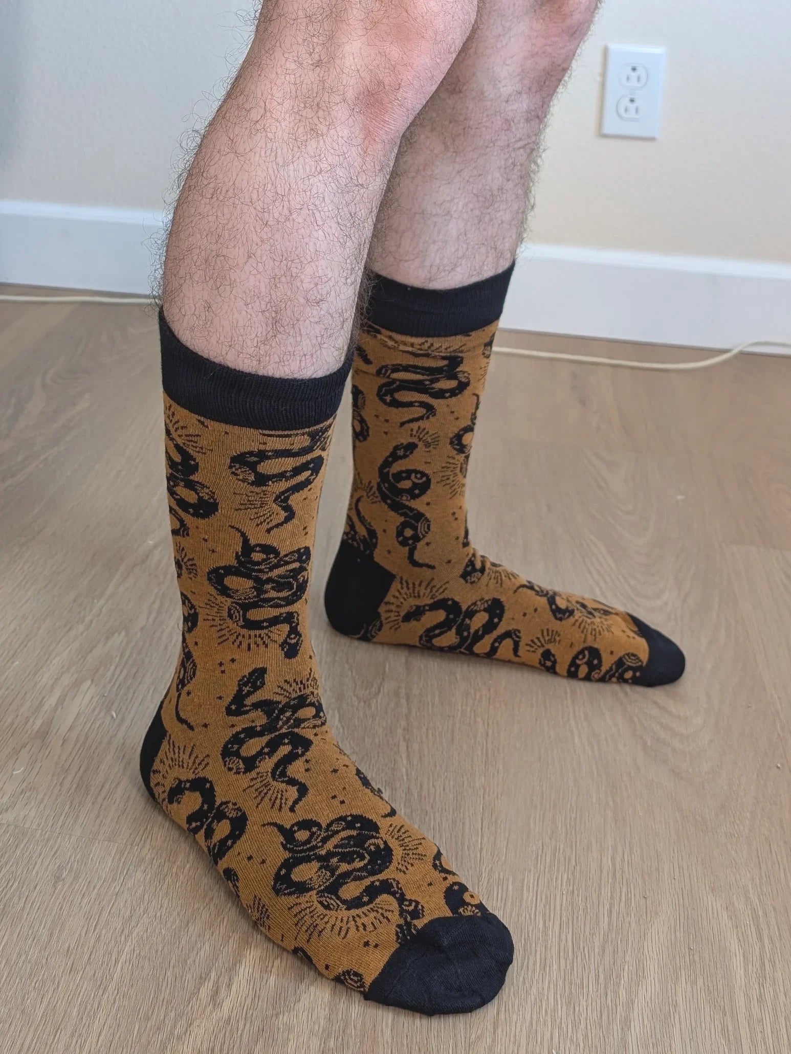 Esoteric Snake Socks - Sleepy Peach