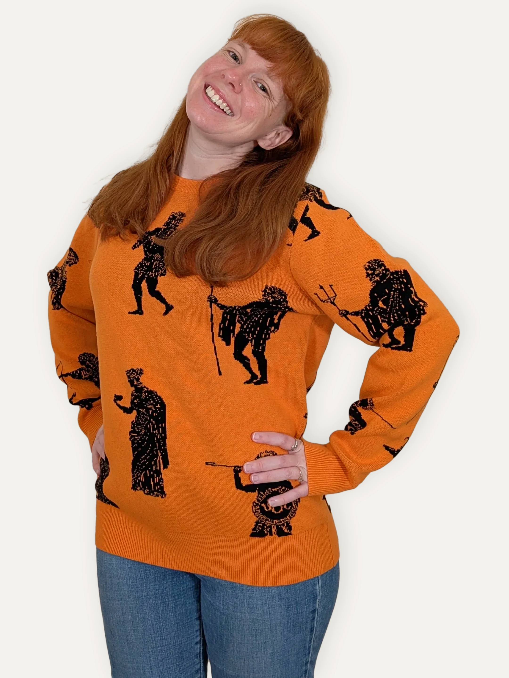 Sleepy Peach - Greek Gods Sweater