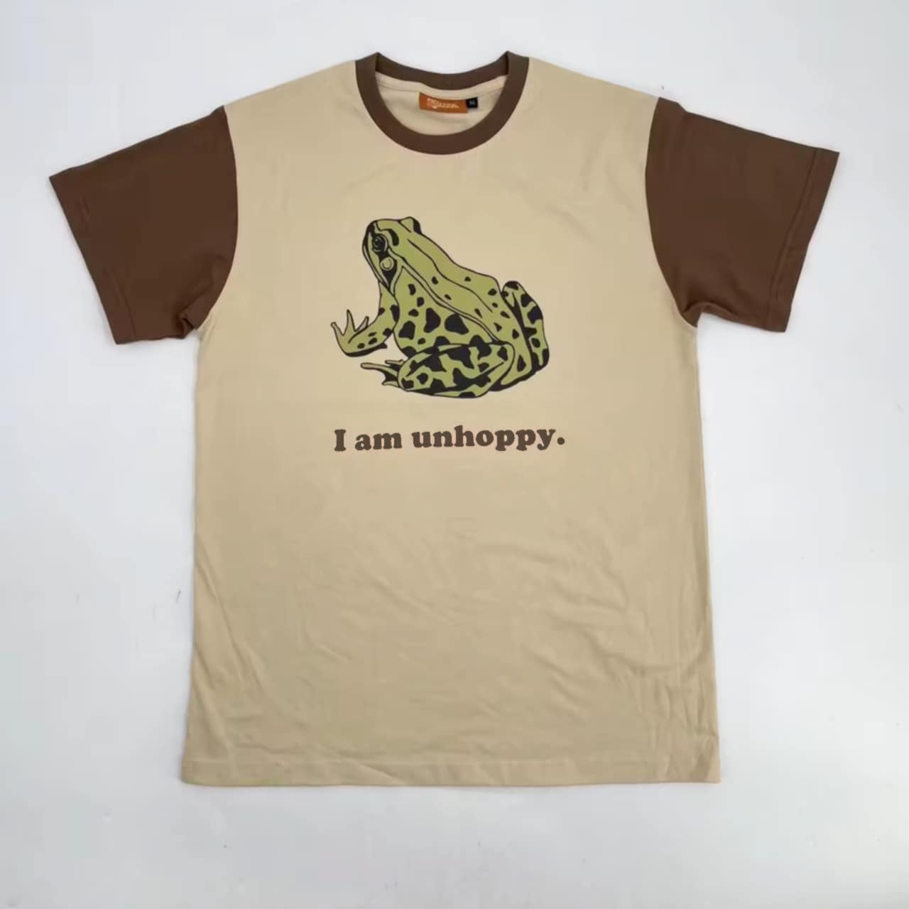 I Am Unhoppy Frog Shirt - Sleepy Peach
