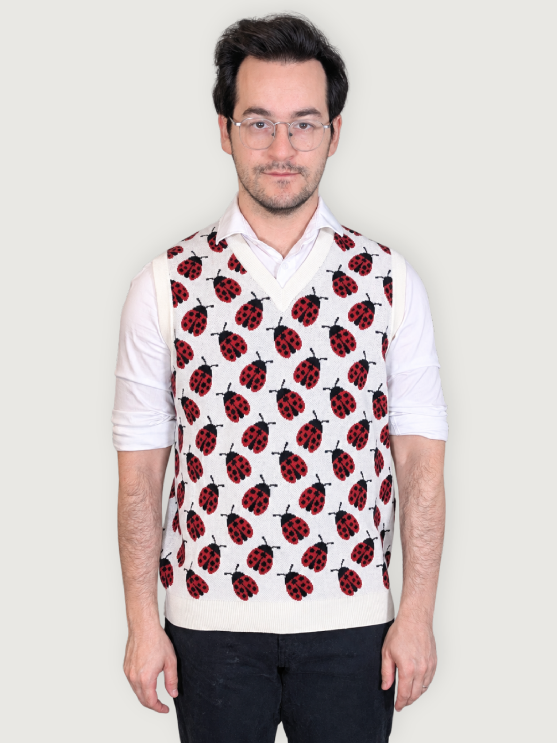 Ladybug Vest - Sleepy Peach1