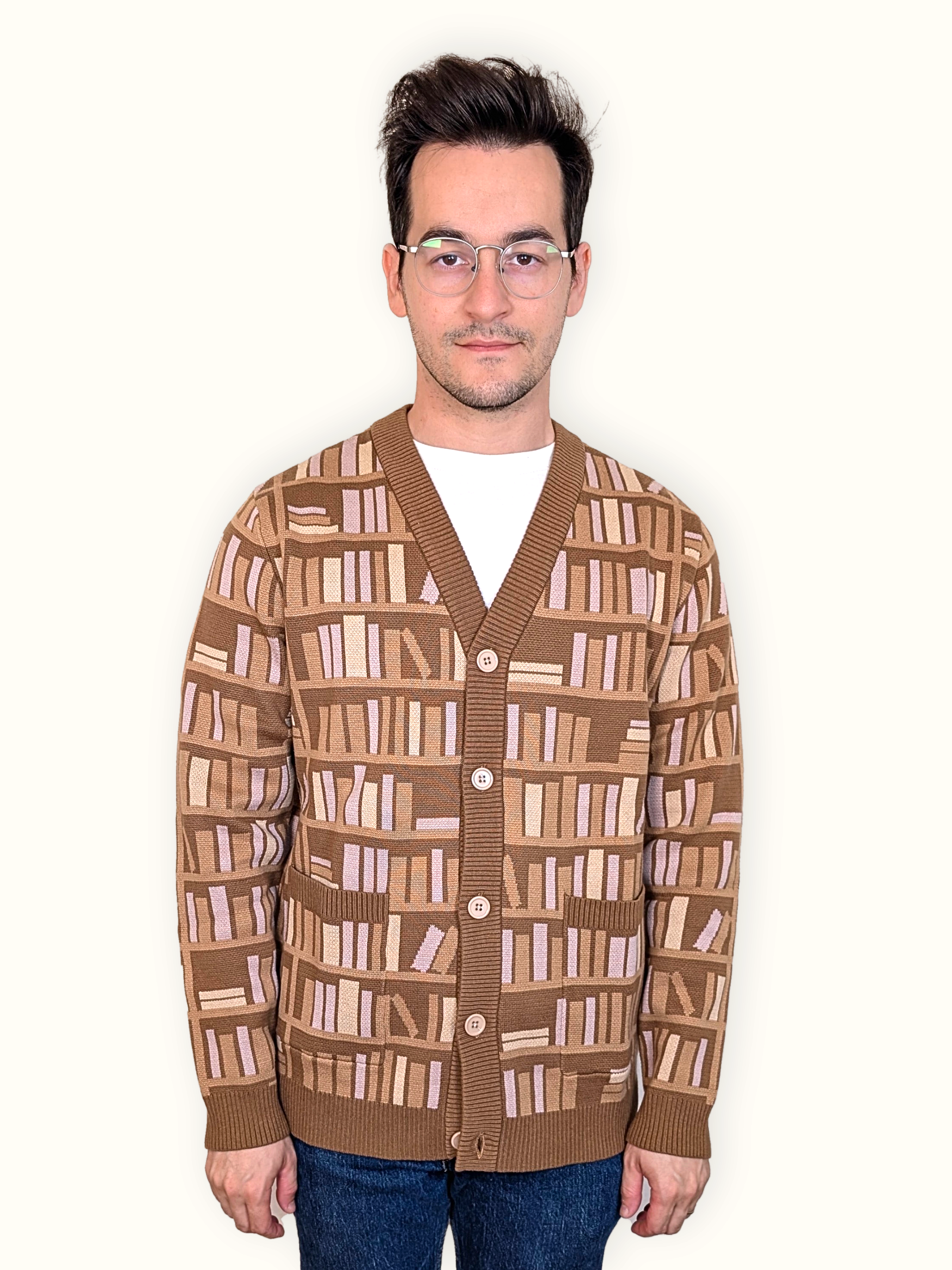 Sleepy Peach - Librarian Cardigan