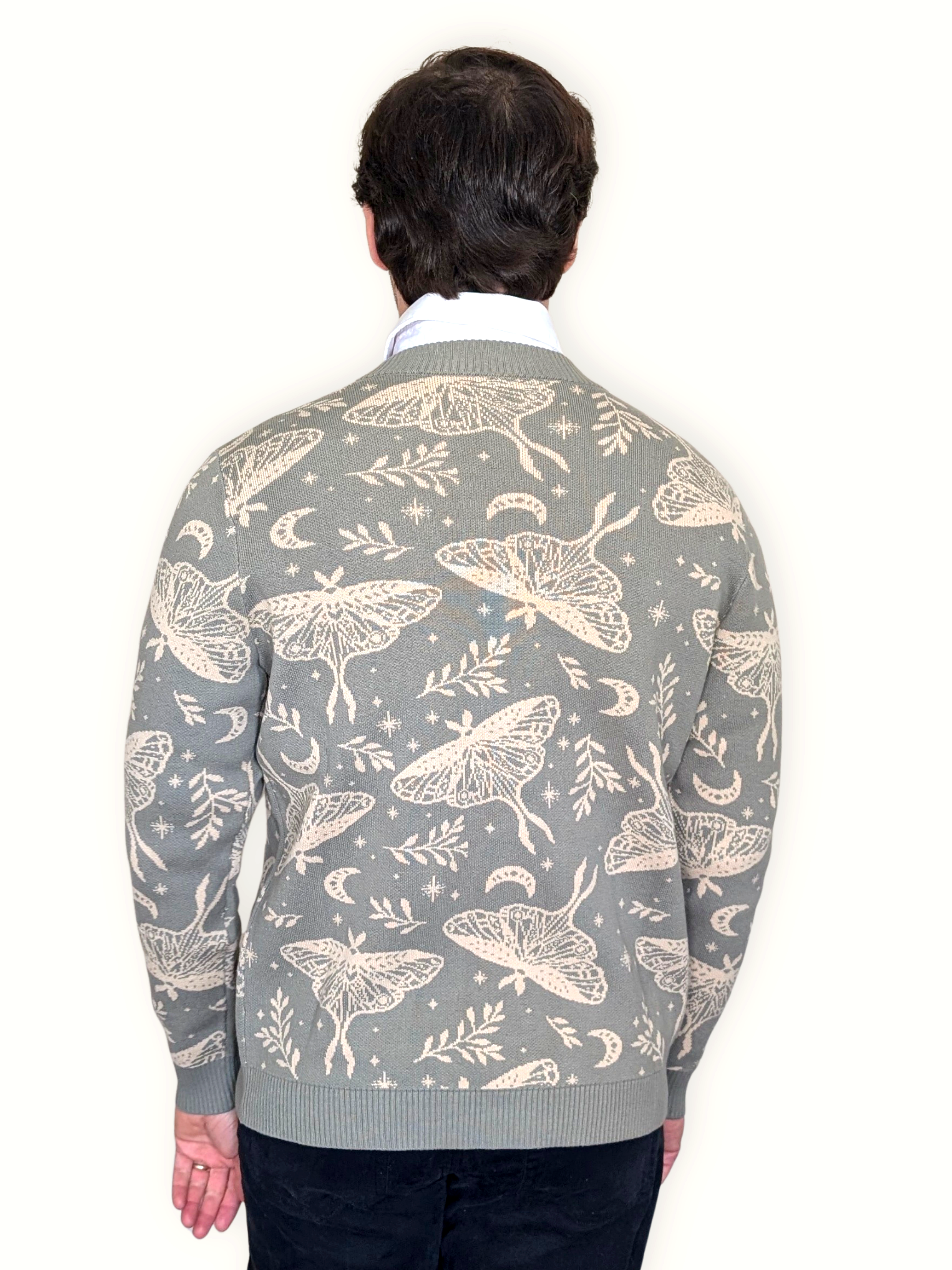 Luna Moth Cardigan - Sleepy Peach
