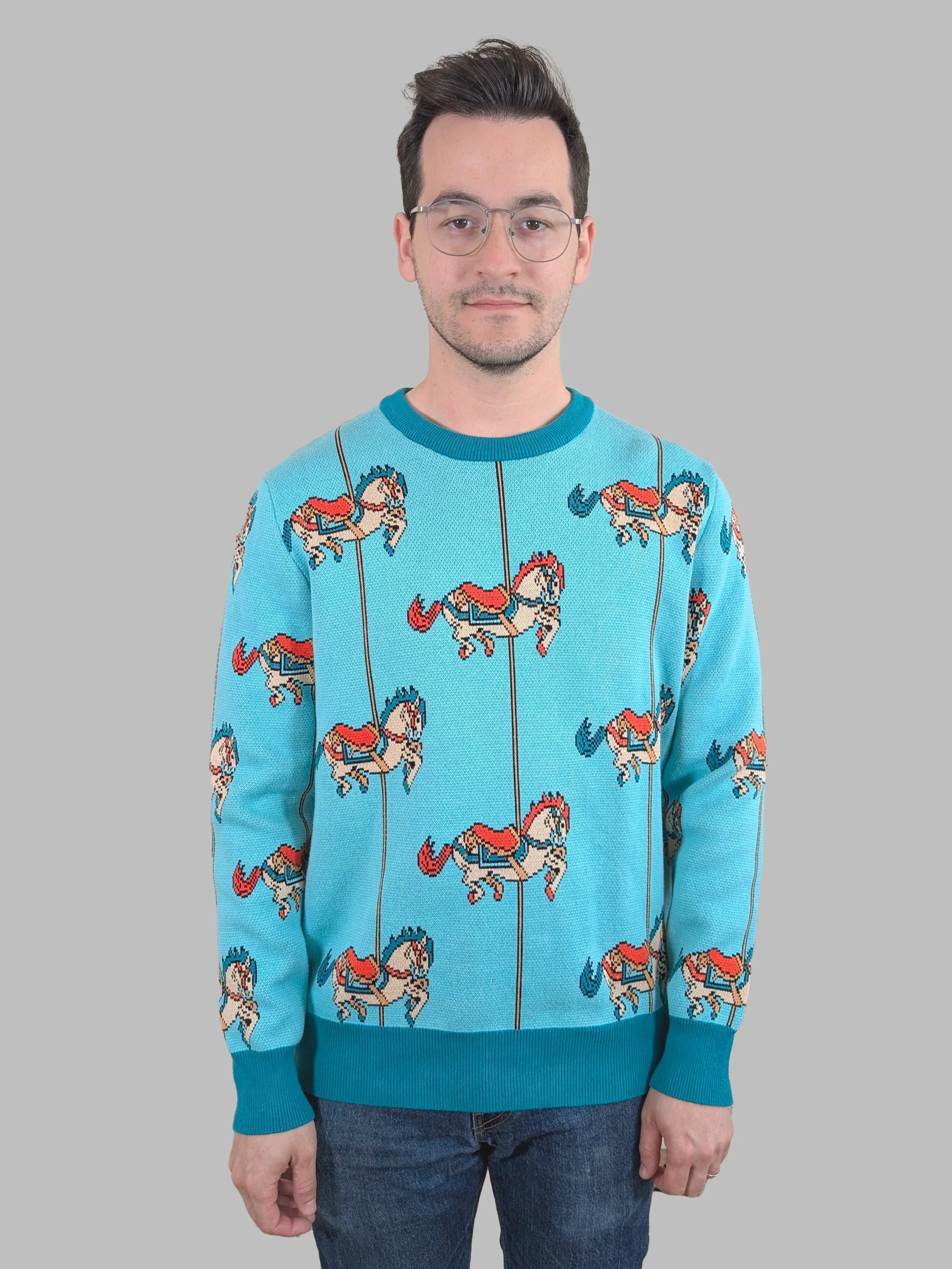 Luxe Carousel Sweater - Sleepy Peach