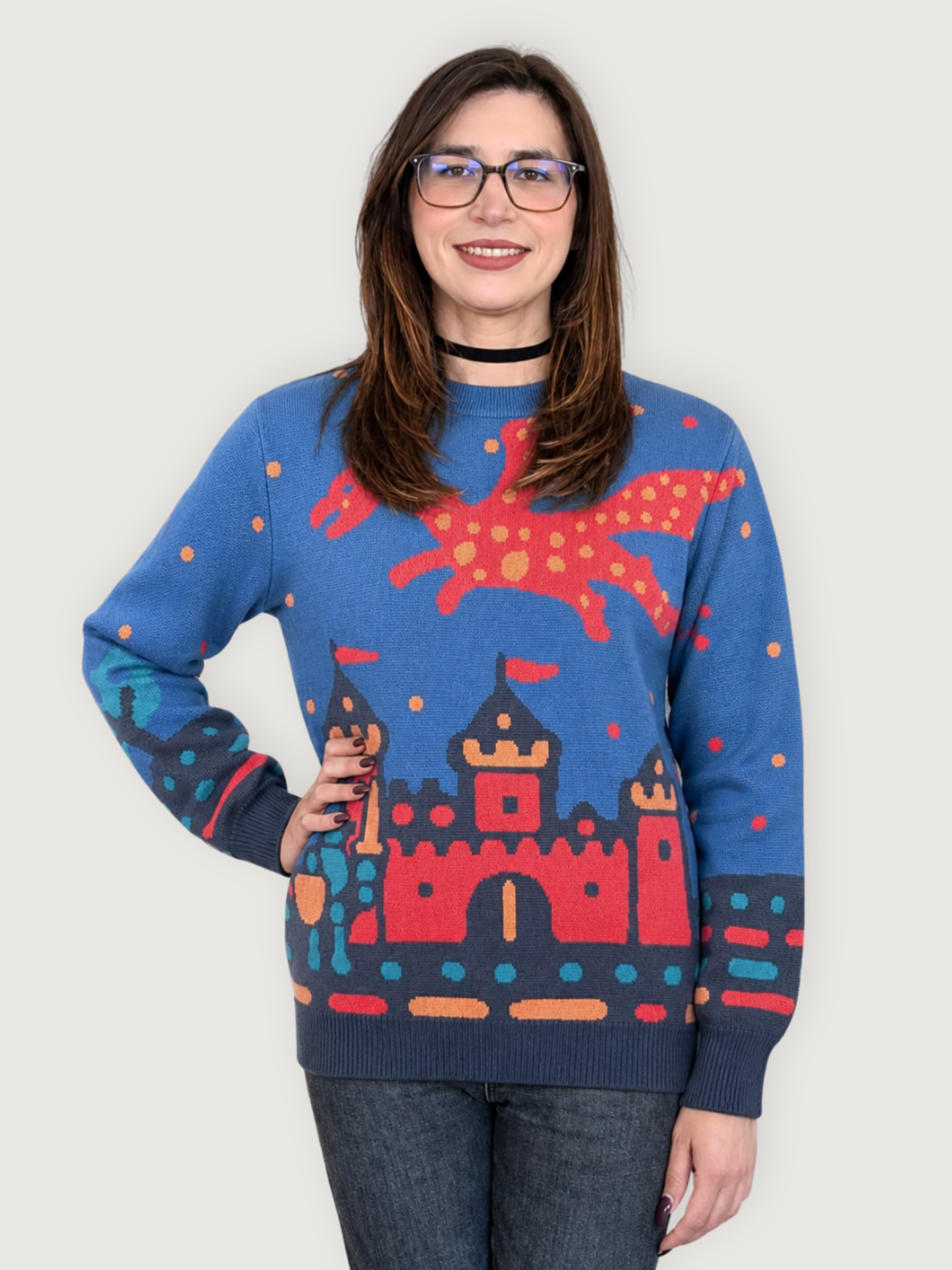 Medieval Fantasy Sweater - Sleepy Peach