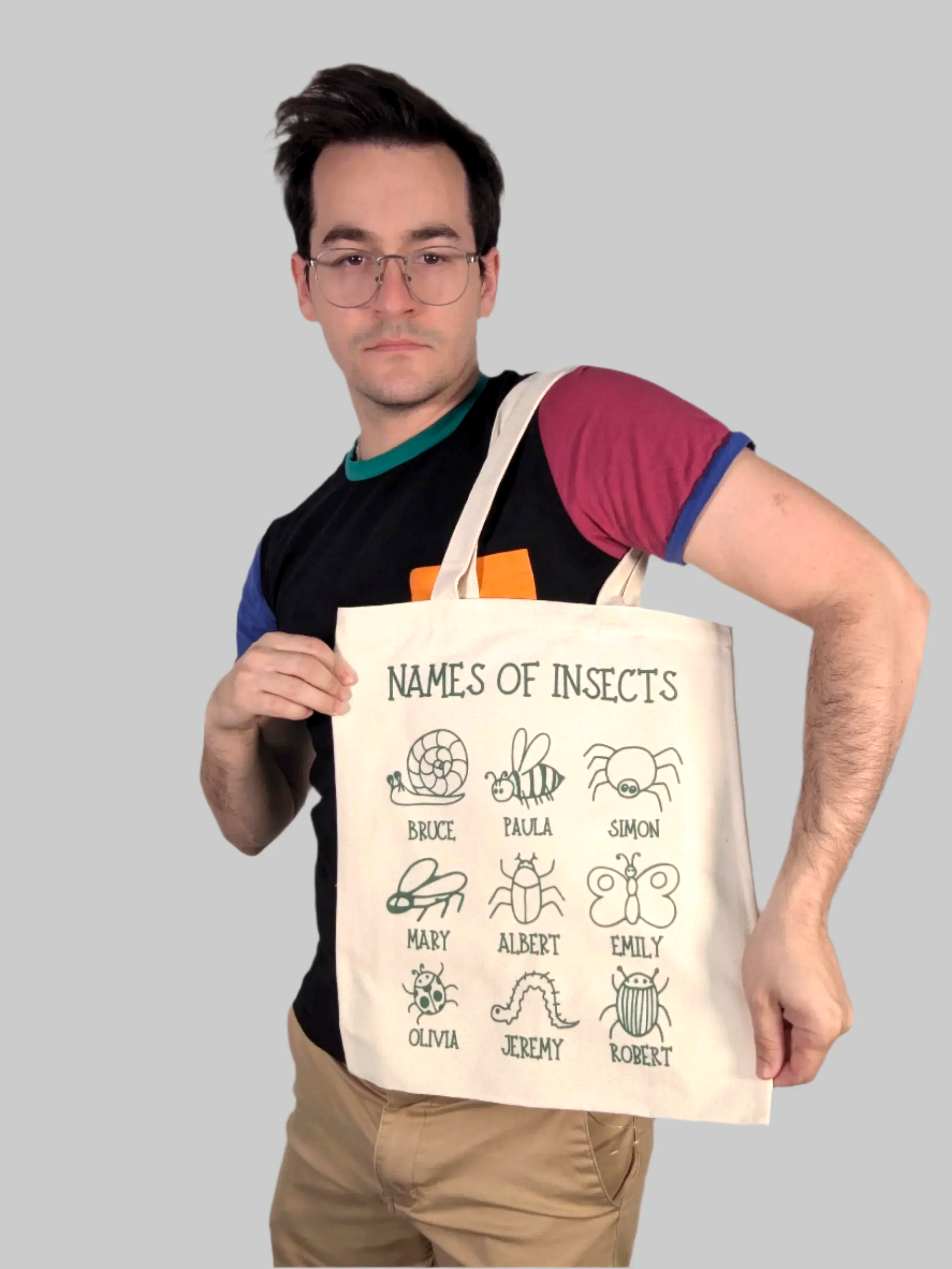 Sleepy Peach - NAMES OF INSECTS Tote Bag