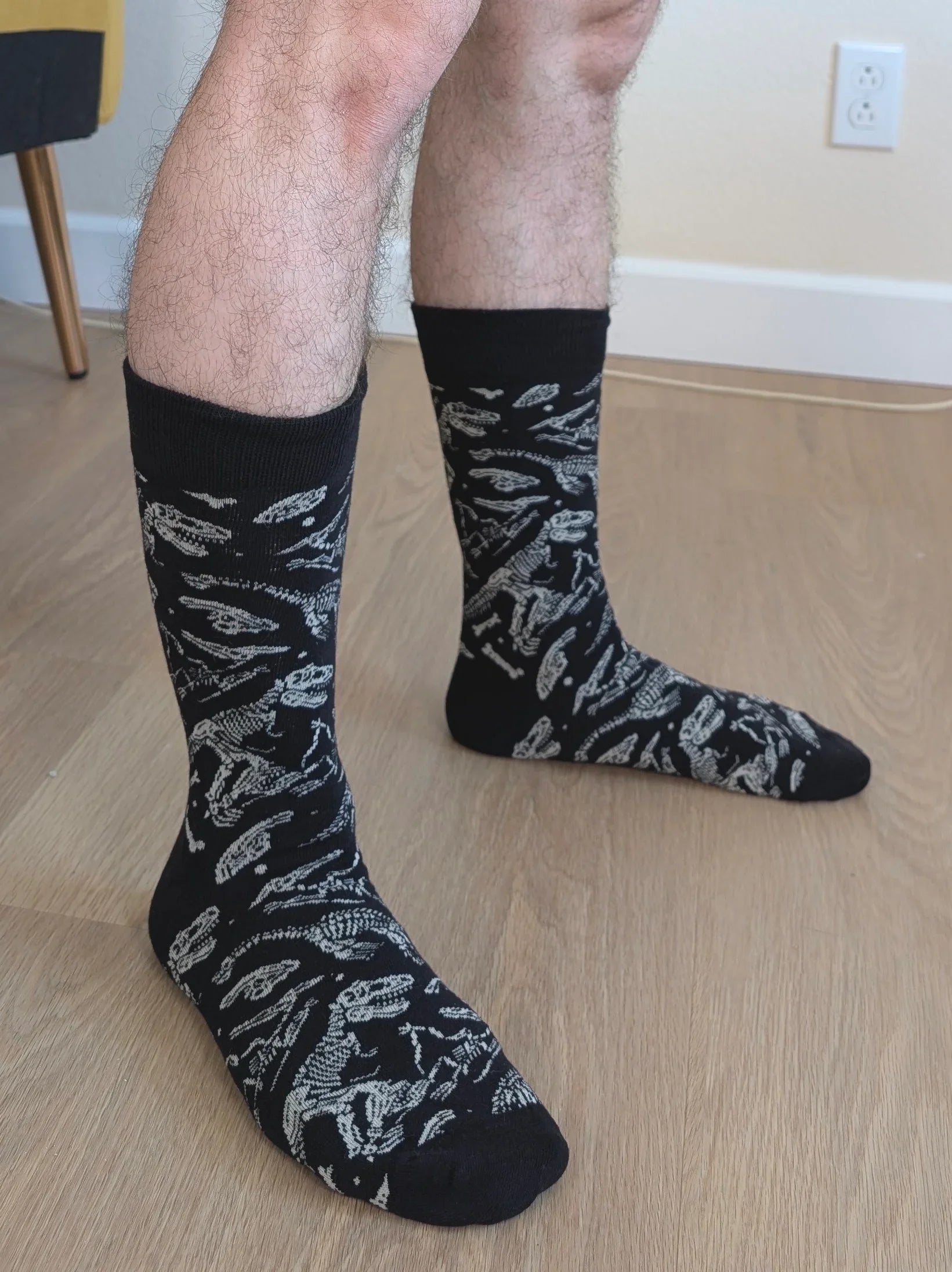 Dinosaur Fossil Socks - Sleepy Peach