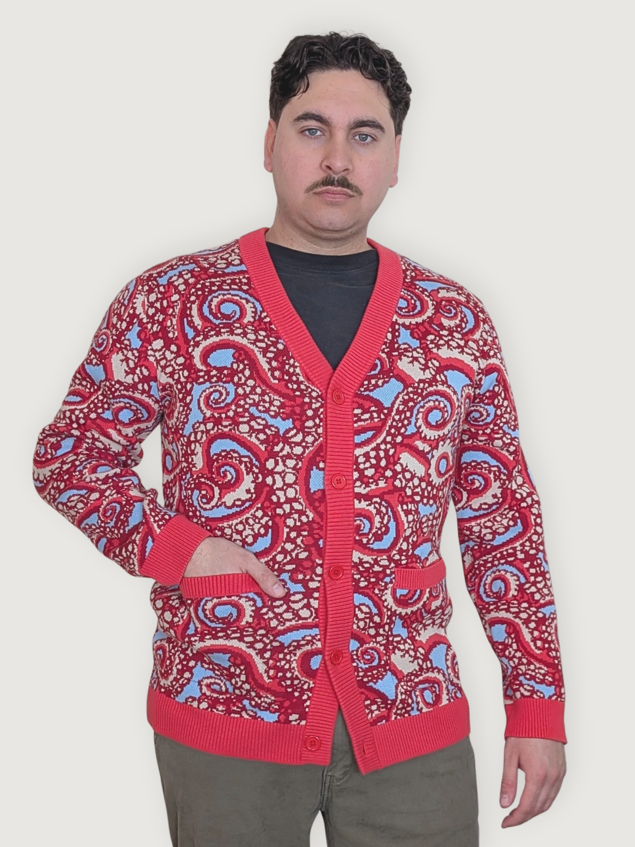 トップス raspberrypie star band cardigan Paisley Octopus Cardigan
