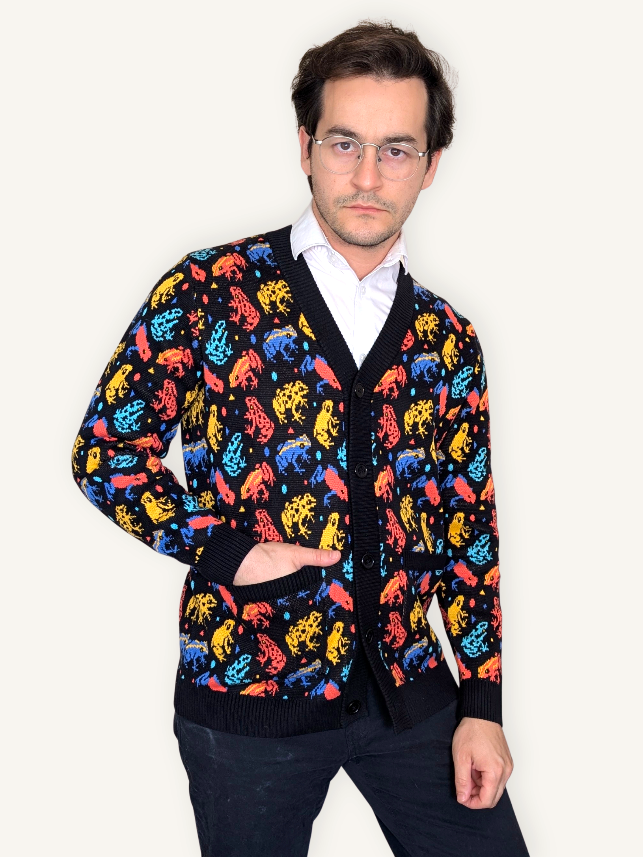 Poison Dart Frog Cardigan - Sleepy Peach