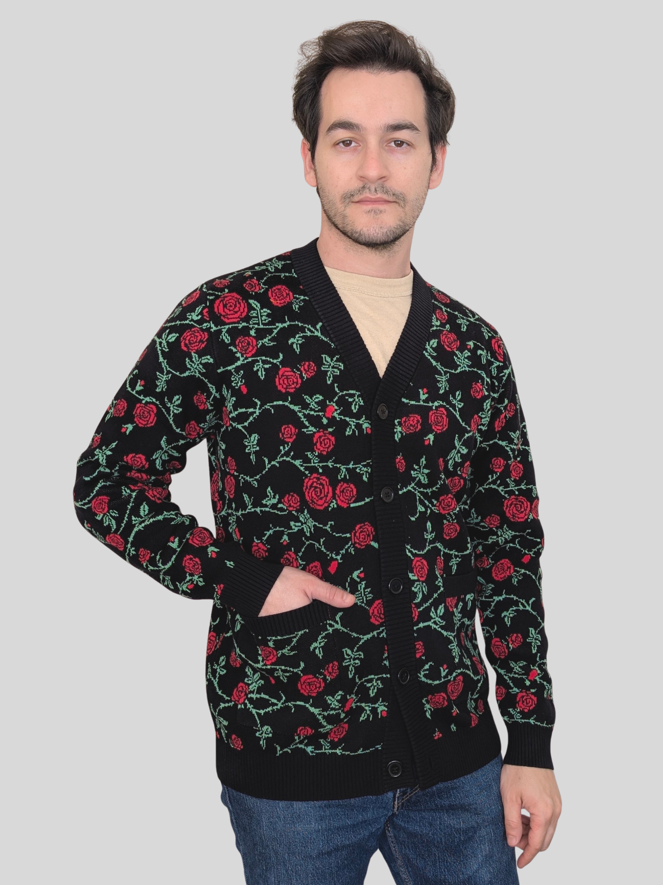 Rose & Thorn Cardigan - Sleepy Peach