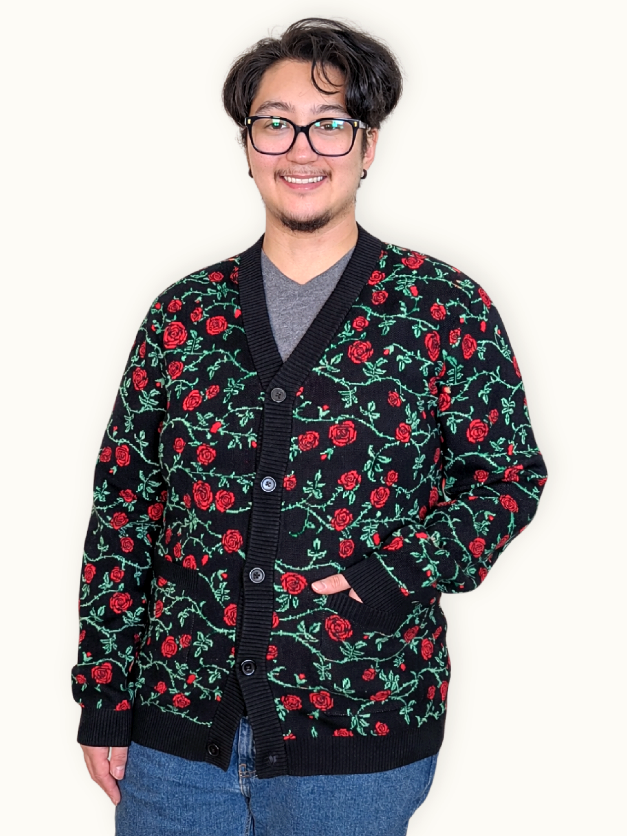 Sleepy Peach - Rose & Thorn Cardigan
