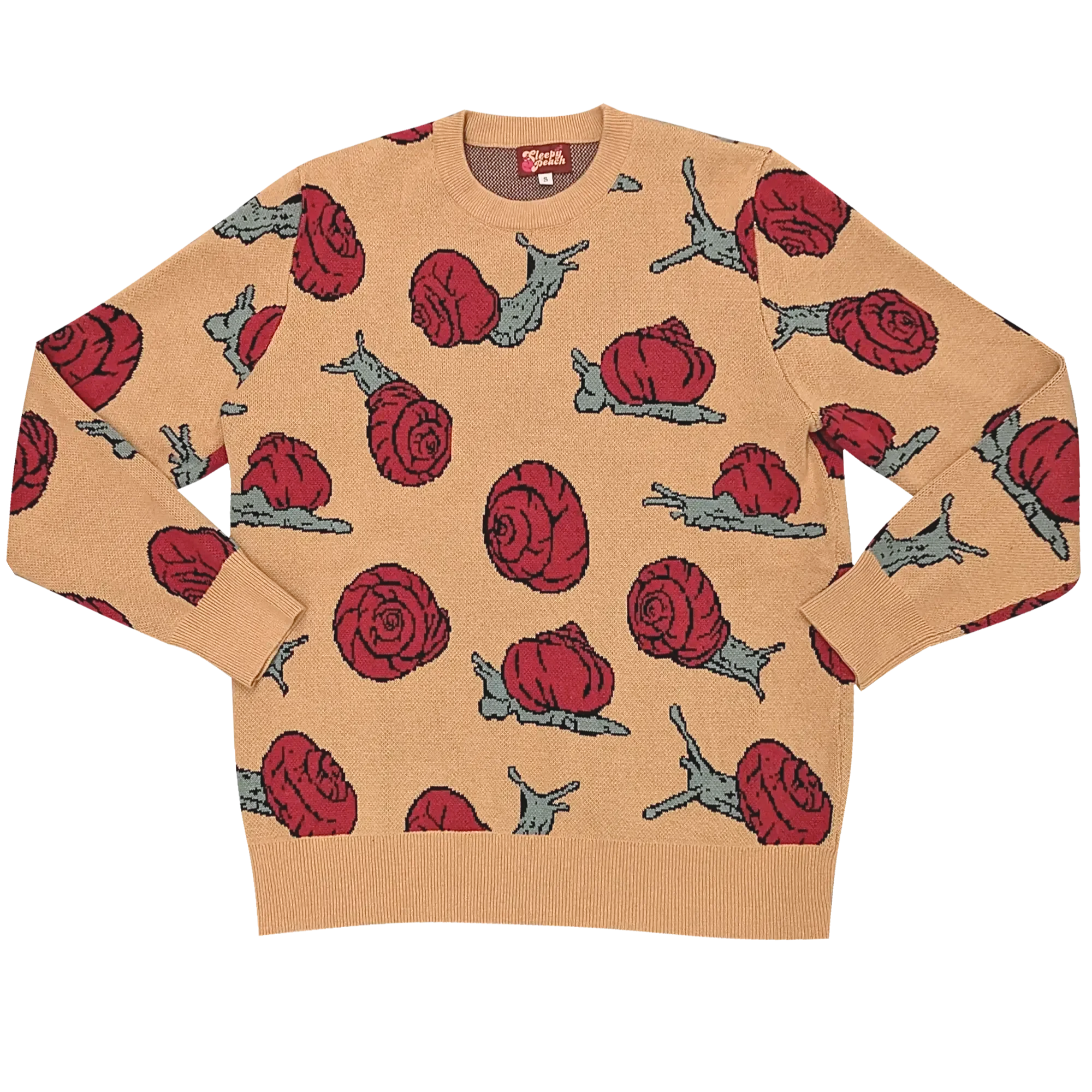 Snails Just Wanna Have Fun Sweater - Sleepy Peach 191
