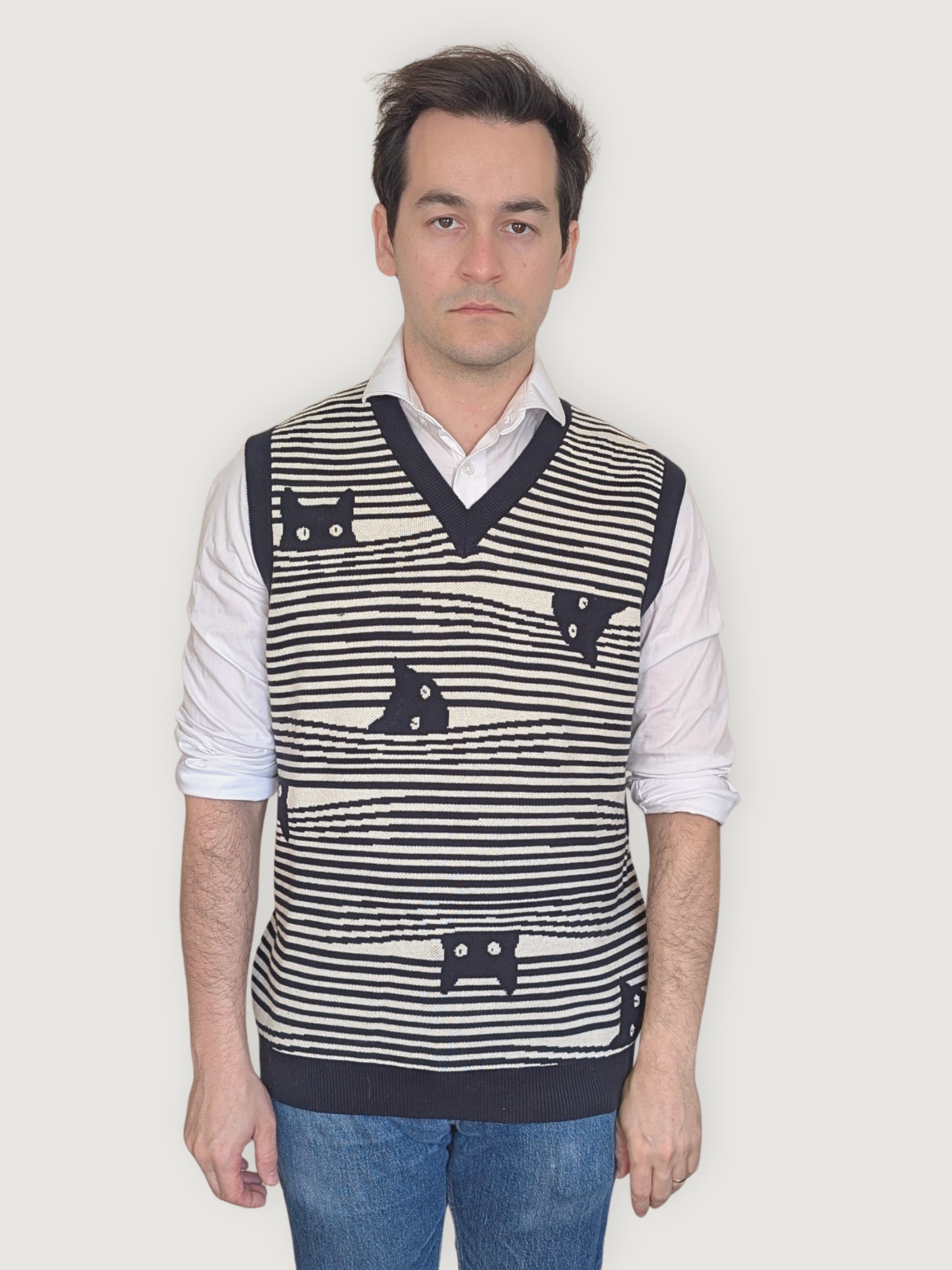 Striped Catastrophe Vest - Sleepy Peach