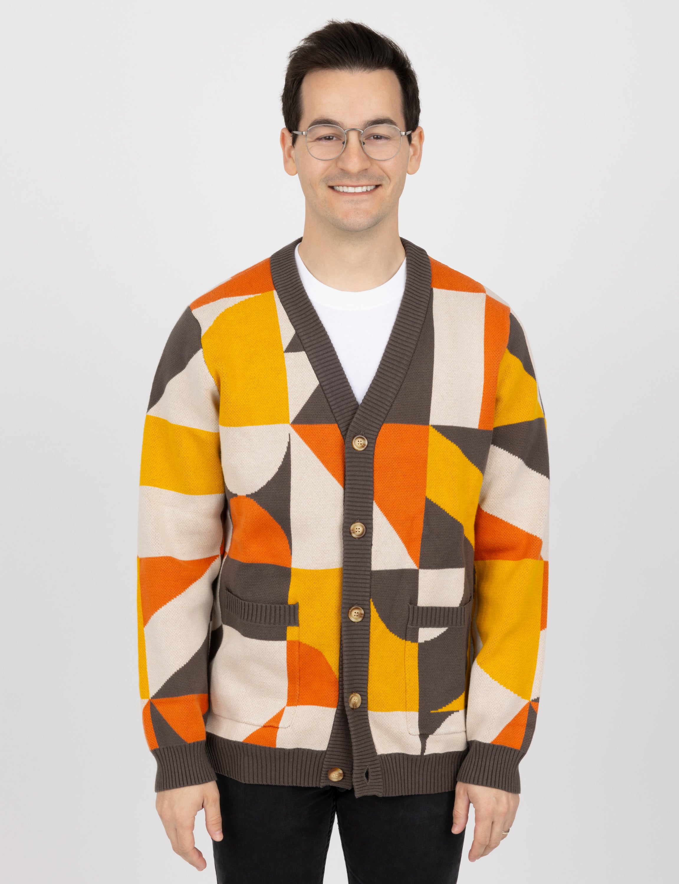 The Bauhaus Cardigan - Sleepy Peach